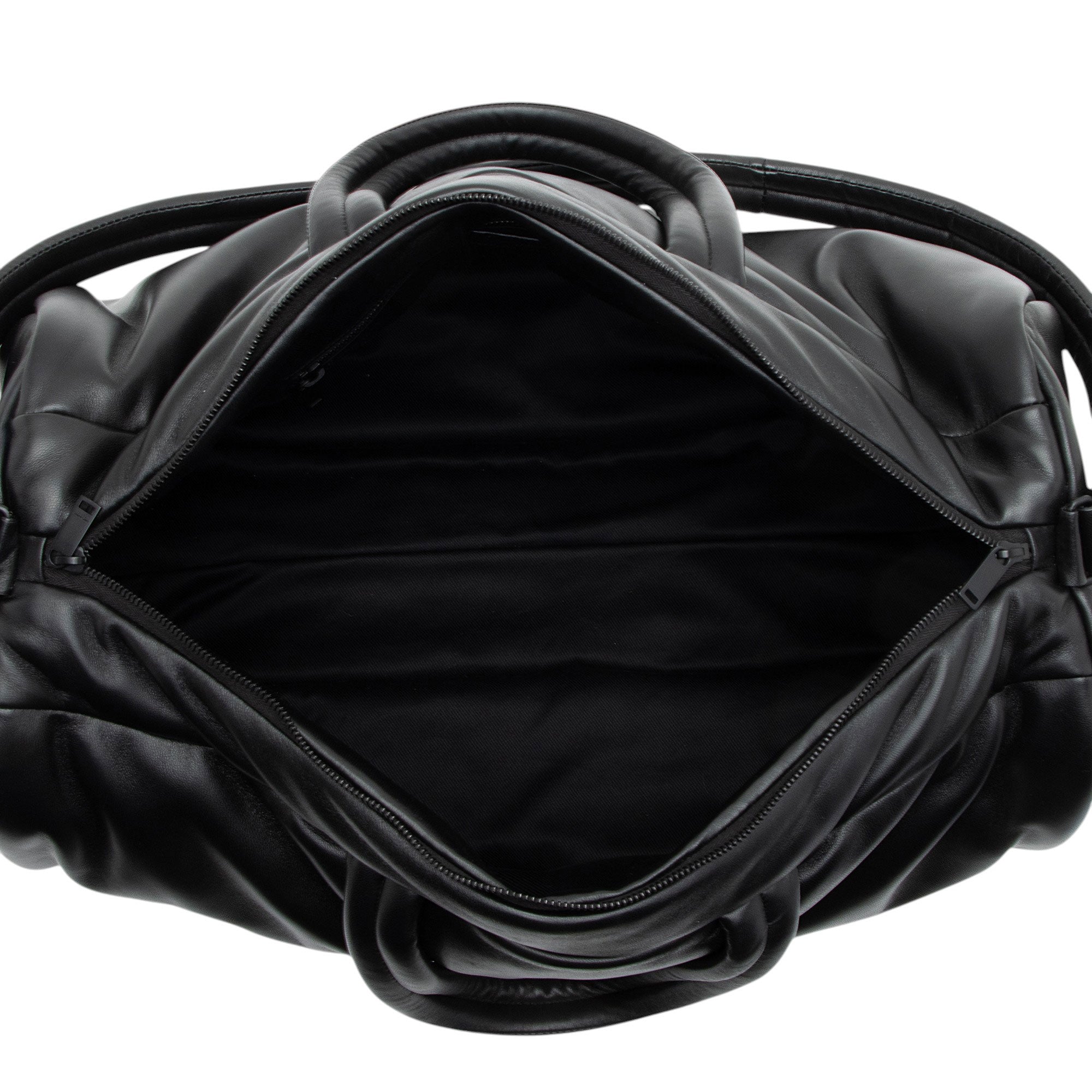 Saint Laurent Lambskin Logo Puffer Duffle