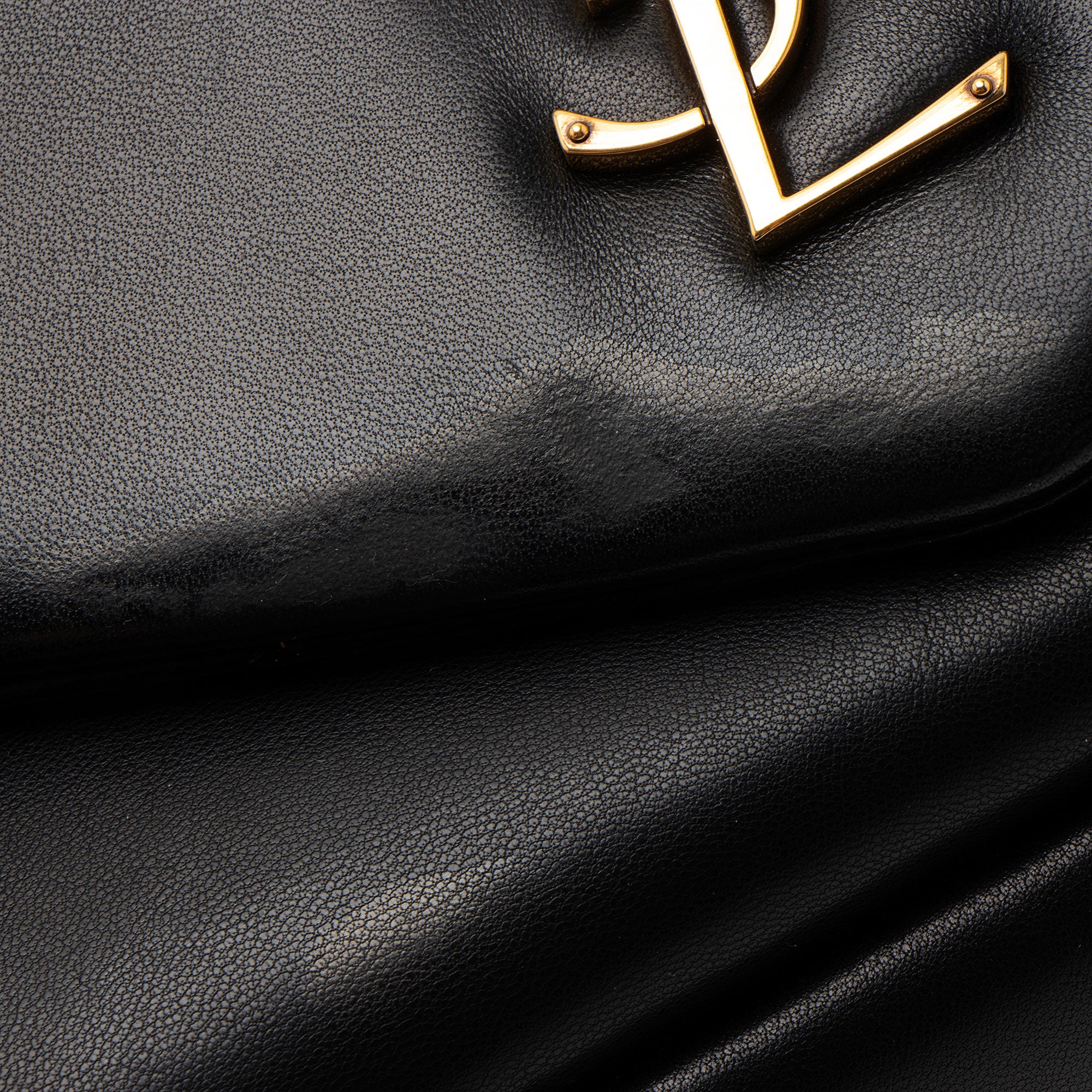 Saint Laurent Lambskin Monogram Calypso Small Shoulder Bag