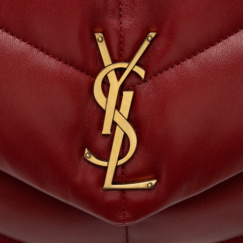 Saint Laurent Lambskin Monogram Puffer LouLou Medium Shoulder Bag (SHF-UfpAmc)