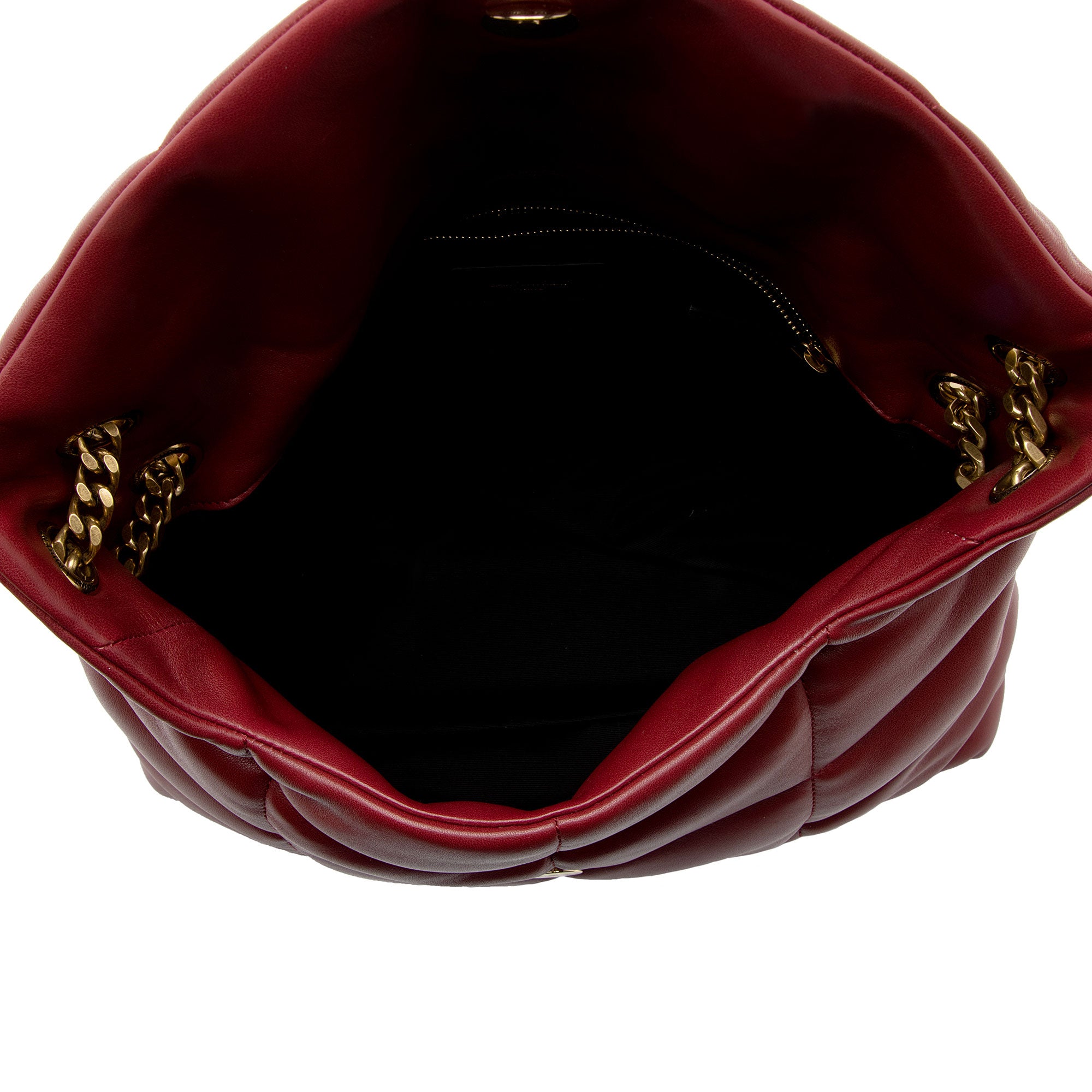 Saint Laurent Lambskin Monogram Puffer LouLou Medium Shoulder Bag (SHF-UfpAmc)