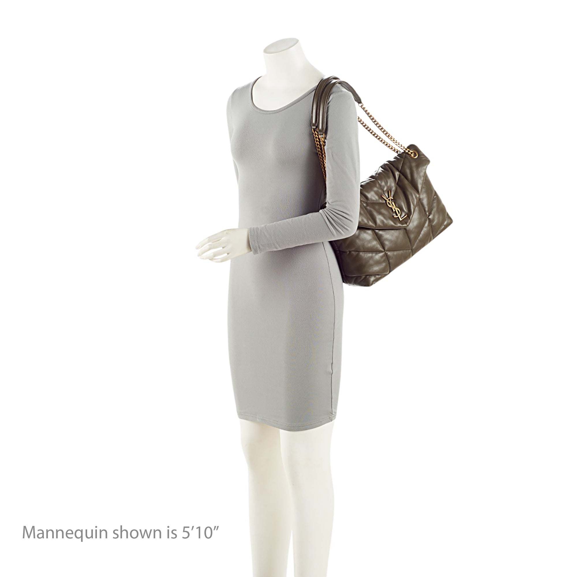 Saint Laurent Lambskin Monogram Puffer LouLou Medium Shoulder Bag