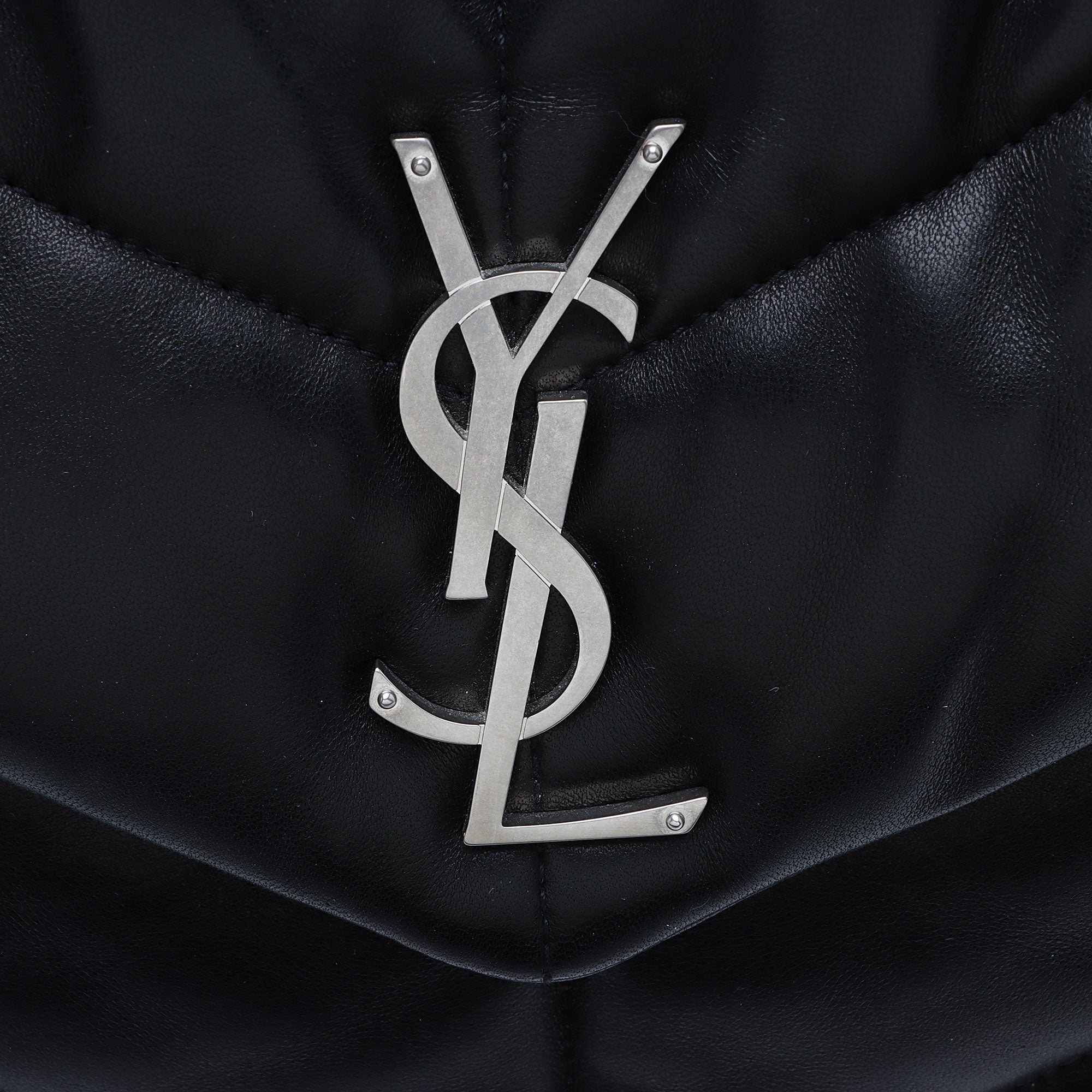 Saint Laurent Lambskin Monogram Puffer LouLou Medium Shoulder Bag