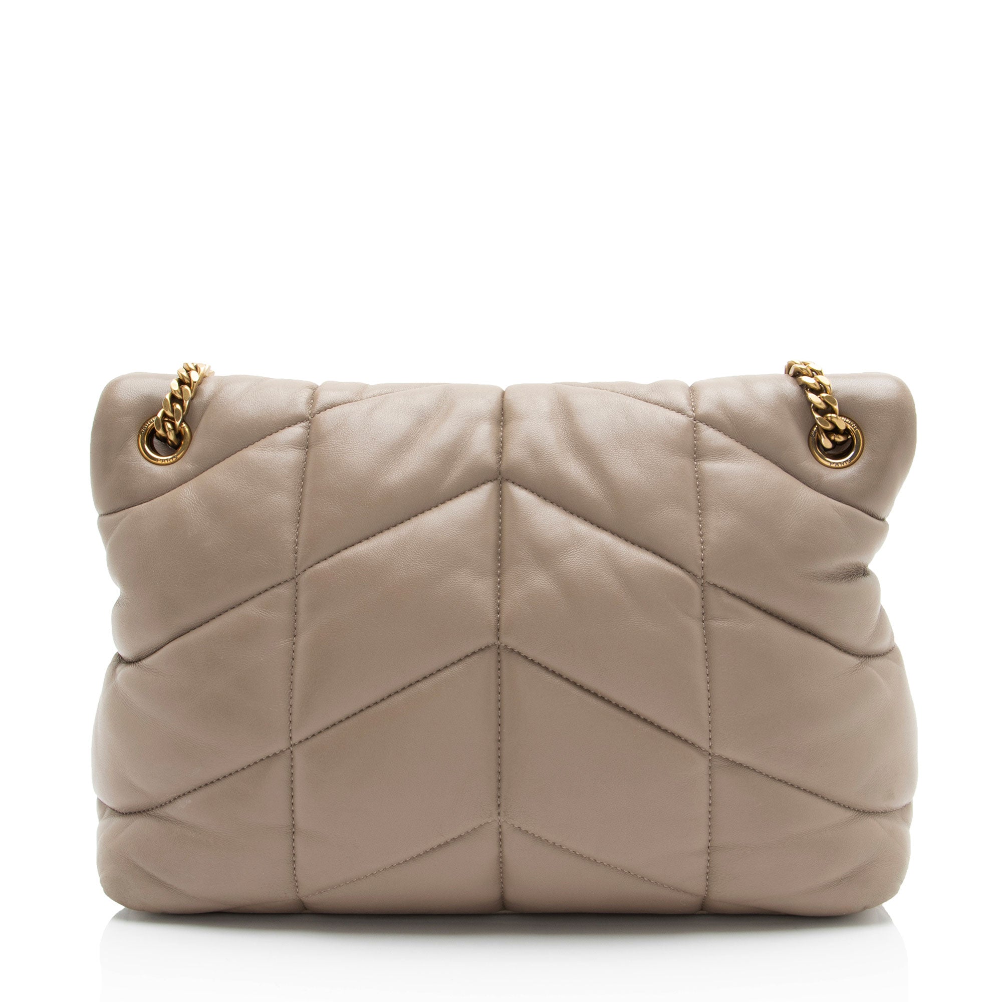 Saint Laurent Lambskin Monogram Puffer LouLou Medium Shoulder Bag