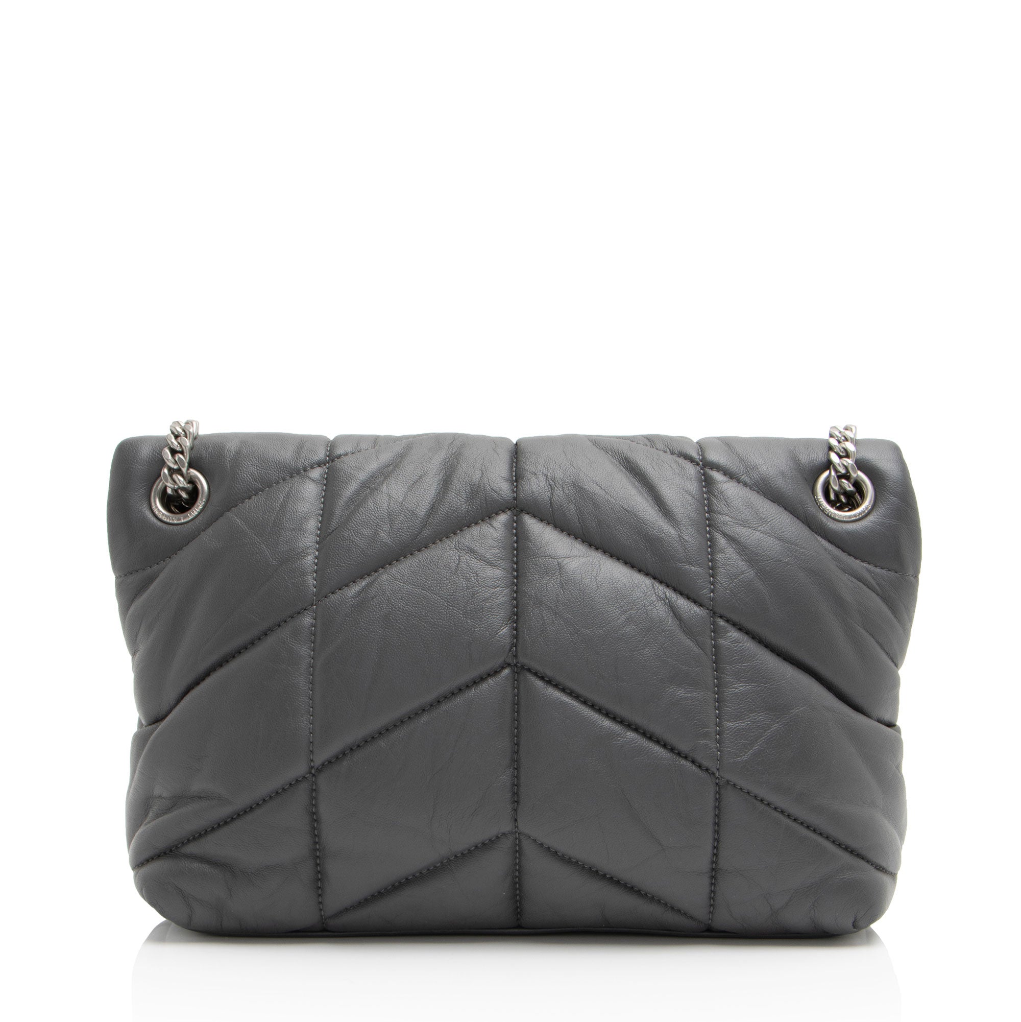 Saint Laurent Lambskin Monogram Puffer LouLou Small Shoulder Bag (SHF-pKyOVs)