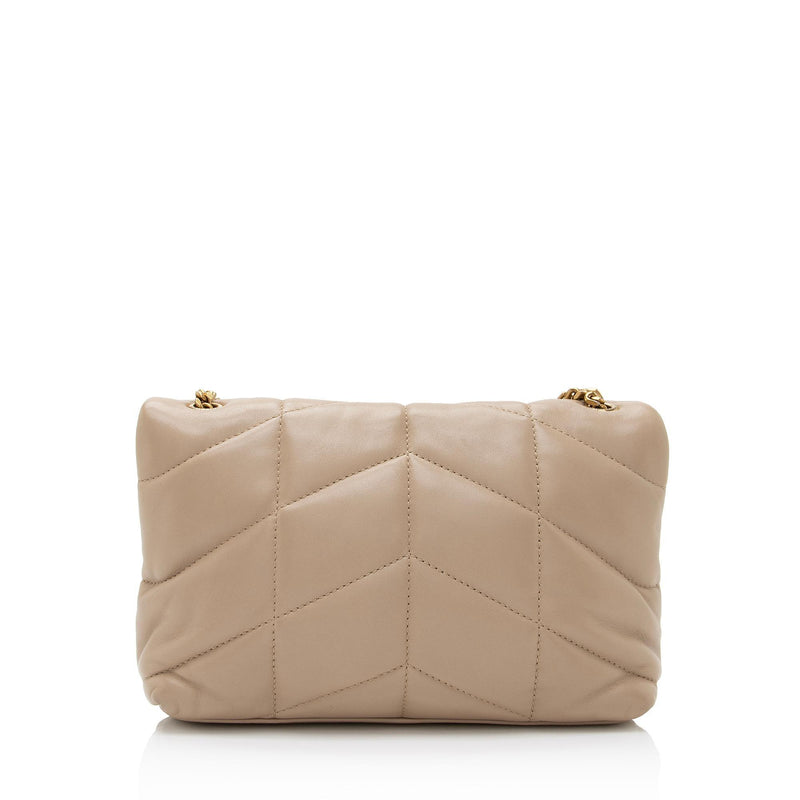 Loulou Toy Leather Shoulder Bag in Brown - Saint Laurent