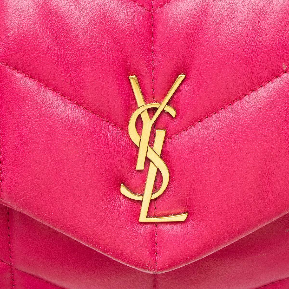 Saint Laurent Lambskin Monogram Puffer LouLou Toy Shoulder Bag