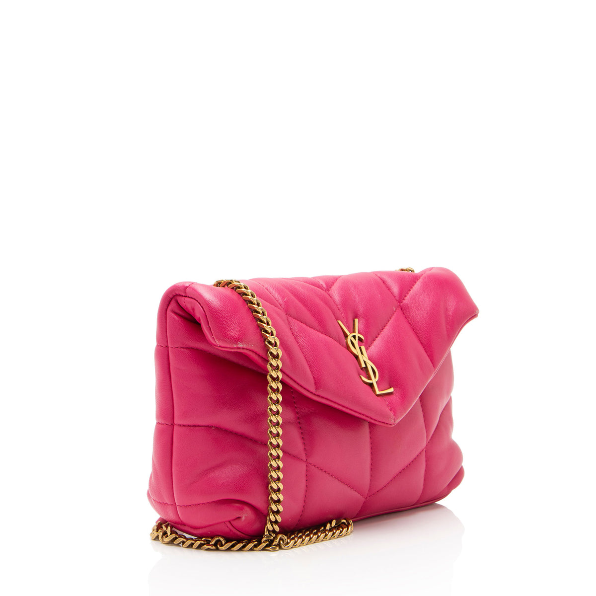 Saint Laurent Lambskin Monogram Puffer LouLou Toy Shoulder Bag