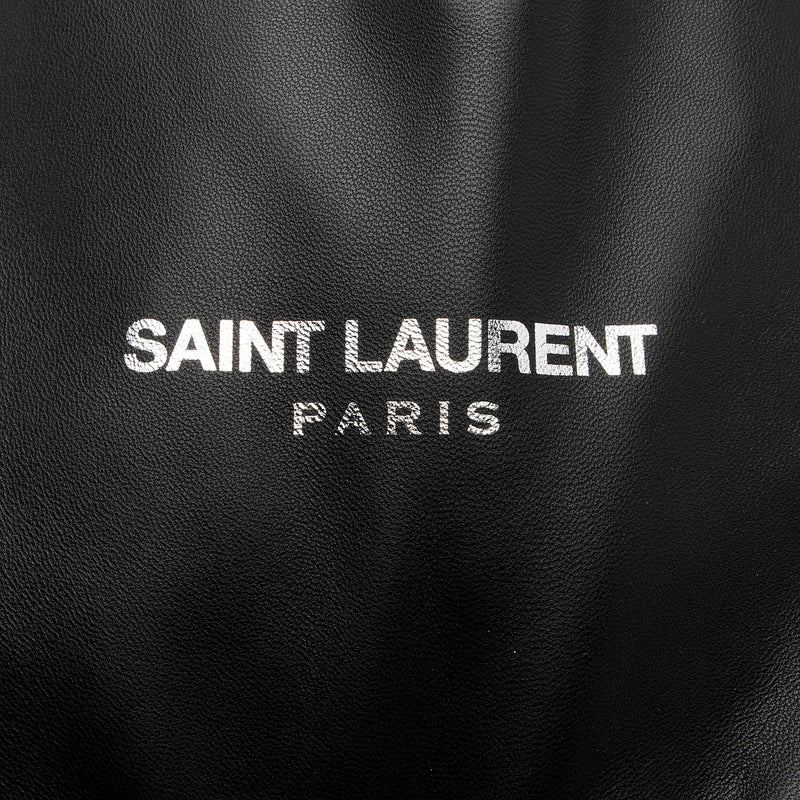 Saint Laurent Lambskin Teddy Drawstring Backpack (SHF-AWdD6b)