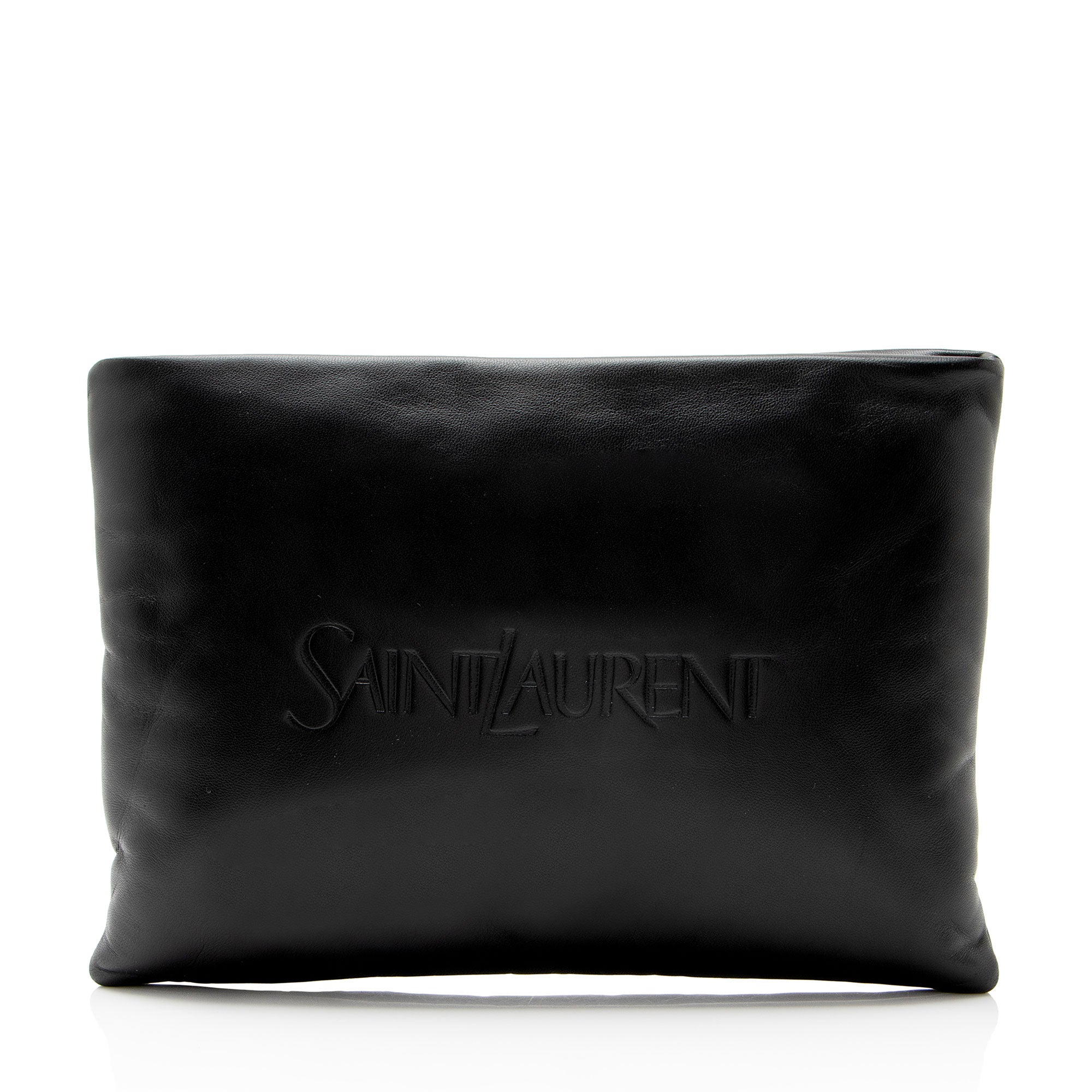 Saint Laurent Lambskin Puffy Pouch