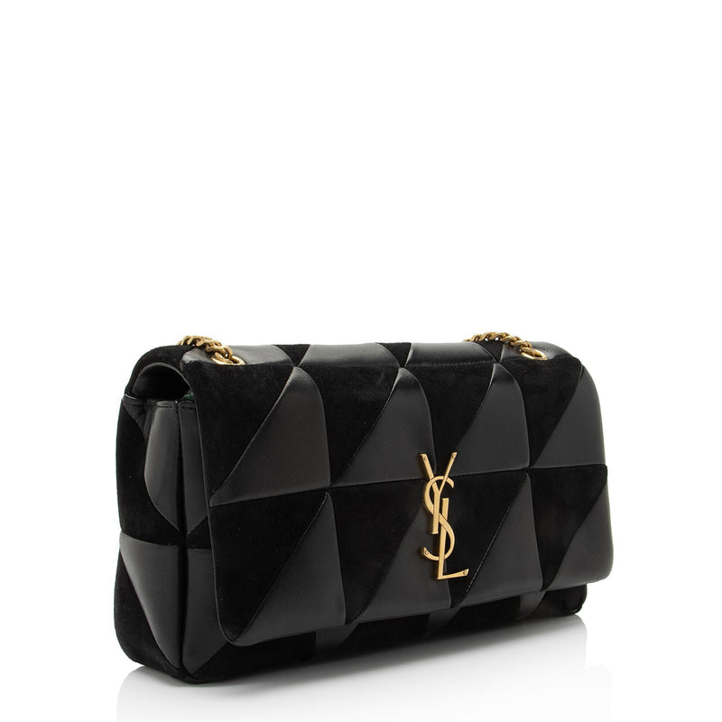 Saint Laurent Lambskin Suede Monogram Jamie Chain Medium Shoulder Bag –  LuxeDH