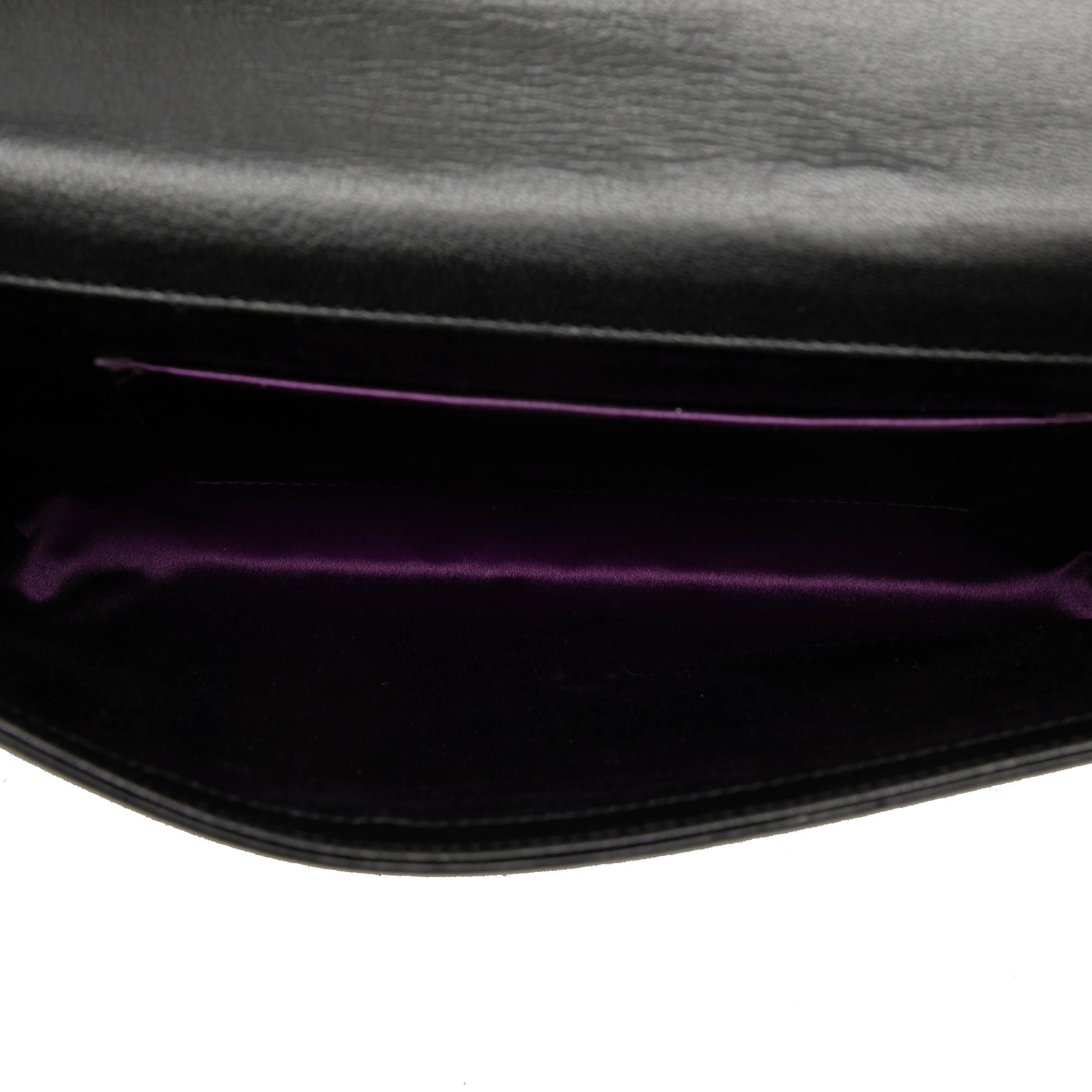 Saint Laurent Large Calfskin Monogram Belle De Jour Clutch