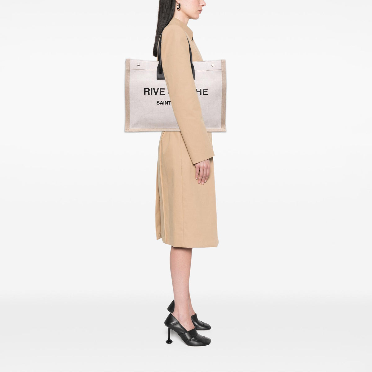 Saint Laurent Large Canvas Rive Gauche Tote