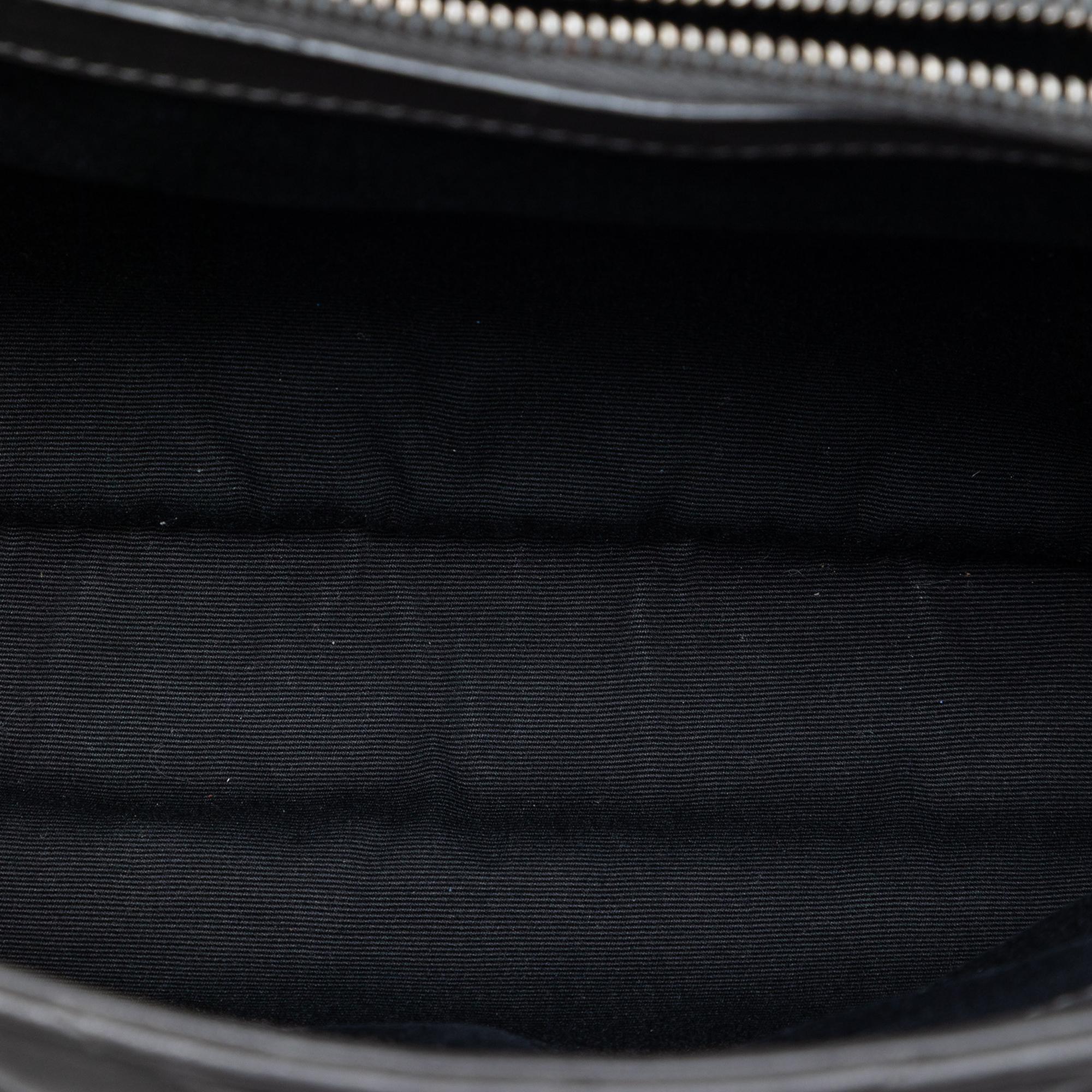 Saint Laurent Large Chevron Sheepskin Monogram College Satchel