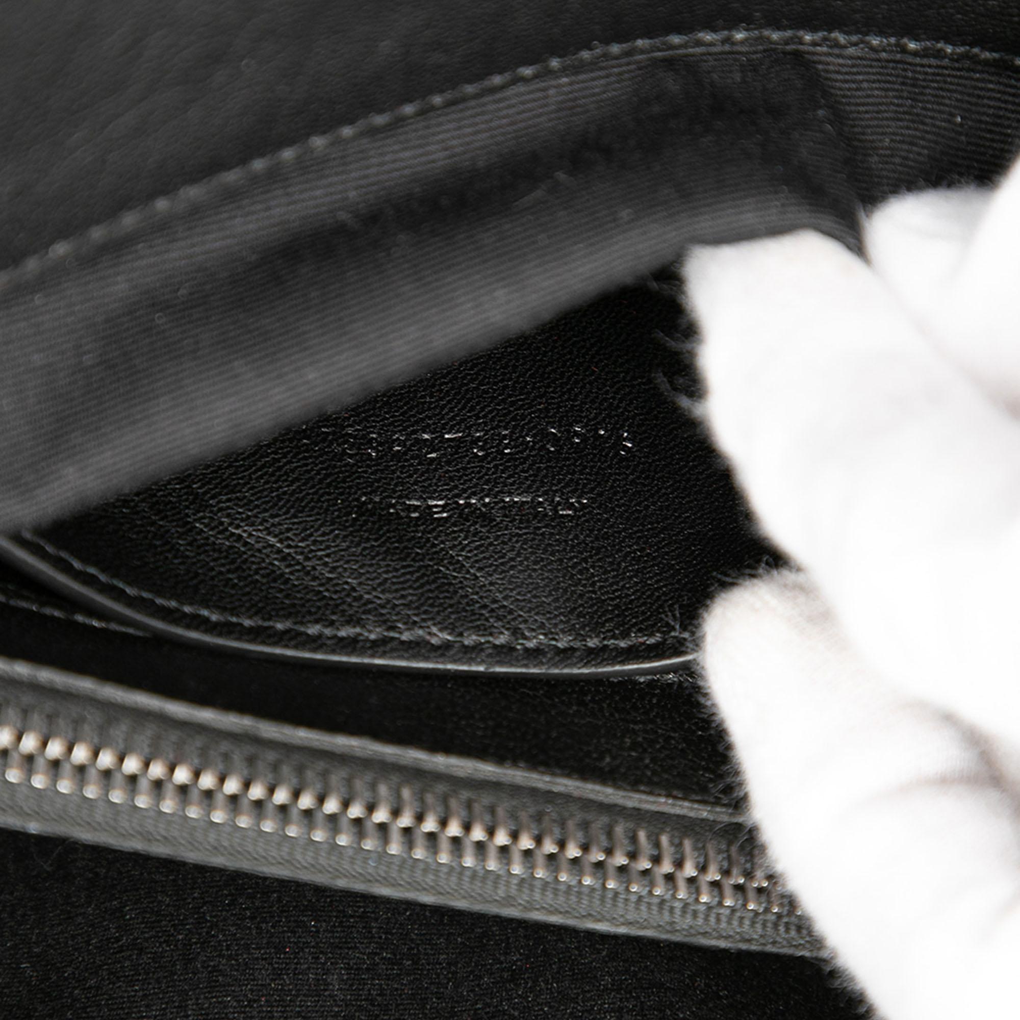 Saint Laurent Large Chevron Sheepskin Monogram College Satchel