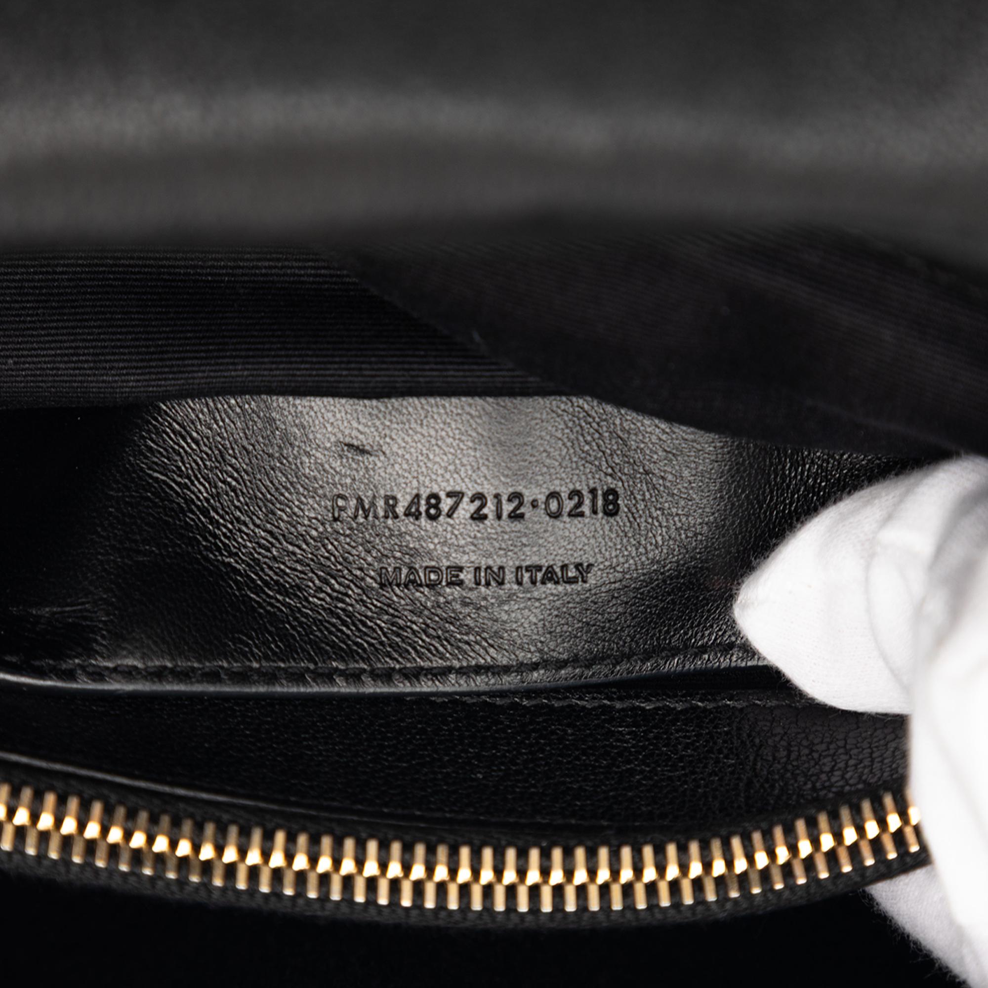 Saint Laurent Large Chevron Sheepskin Monogram College Satchel