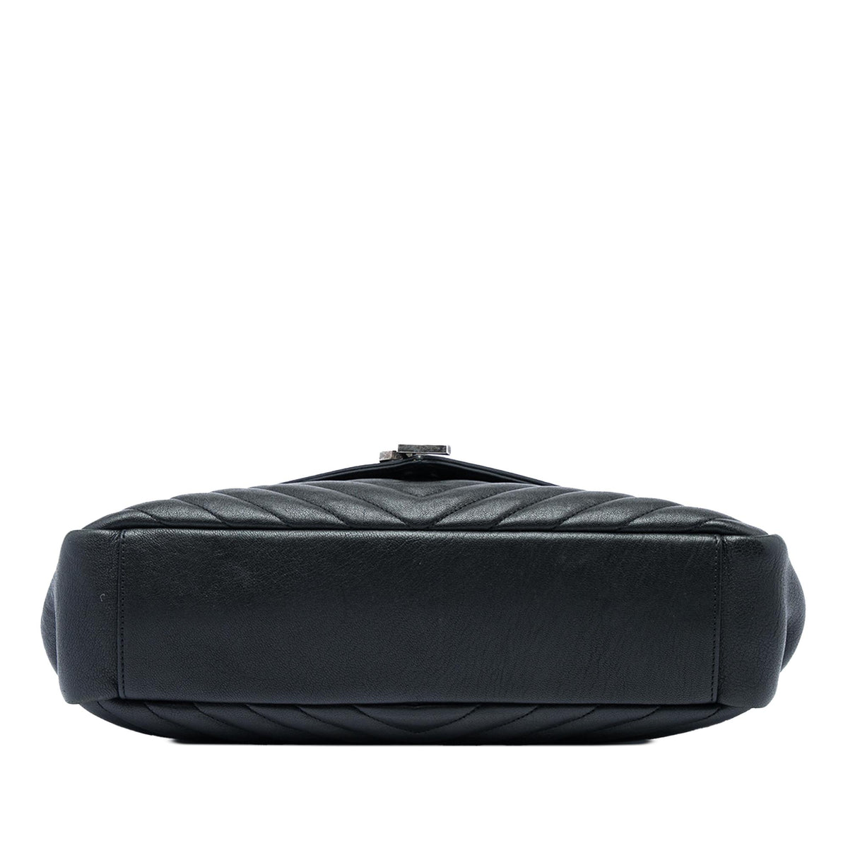 Saint Laurent Large Chevron Sheepskin Monogram College Satchel