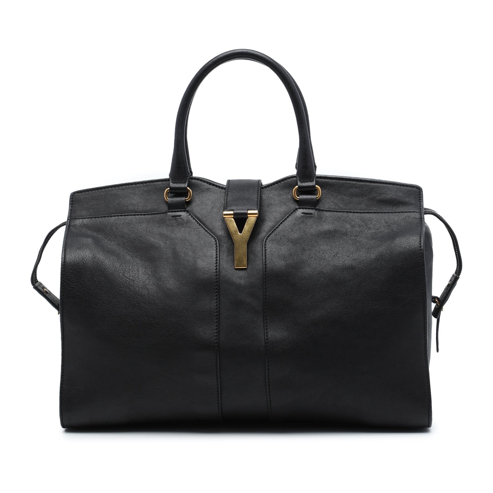 Saint Laurent Large Leather Cabas Chyc Satchel