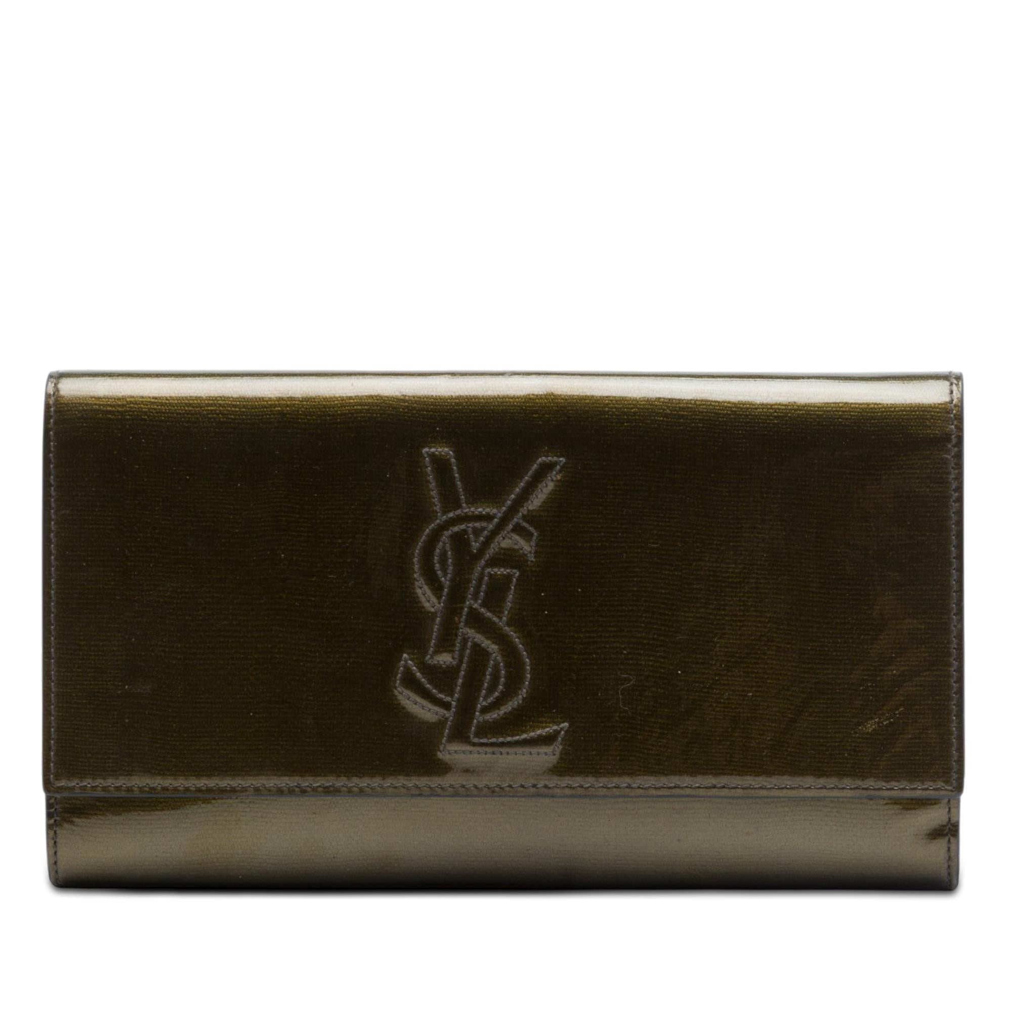 Saint Laurent Large Patent Belle De Jour Clutch