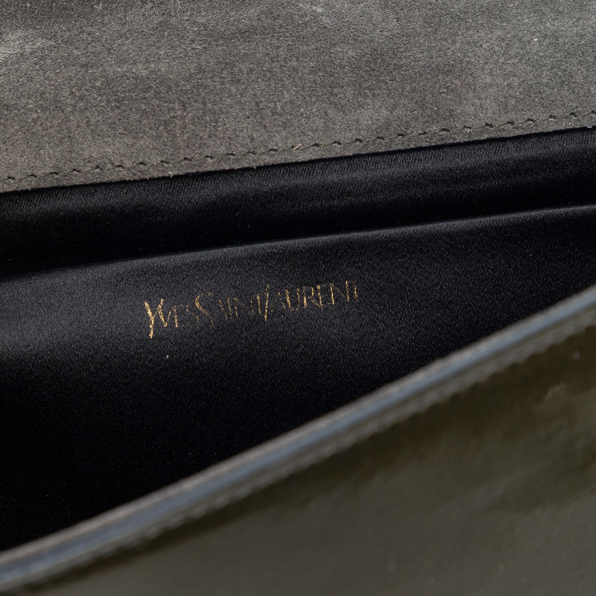 Saint Laurent Large Patent Belle De Jour Clutch