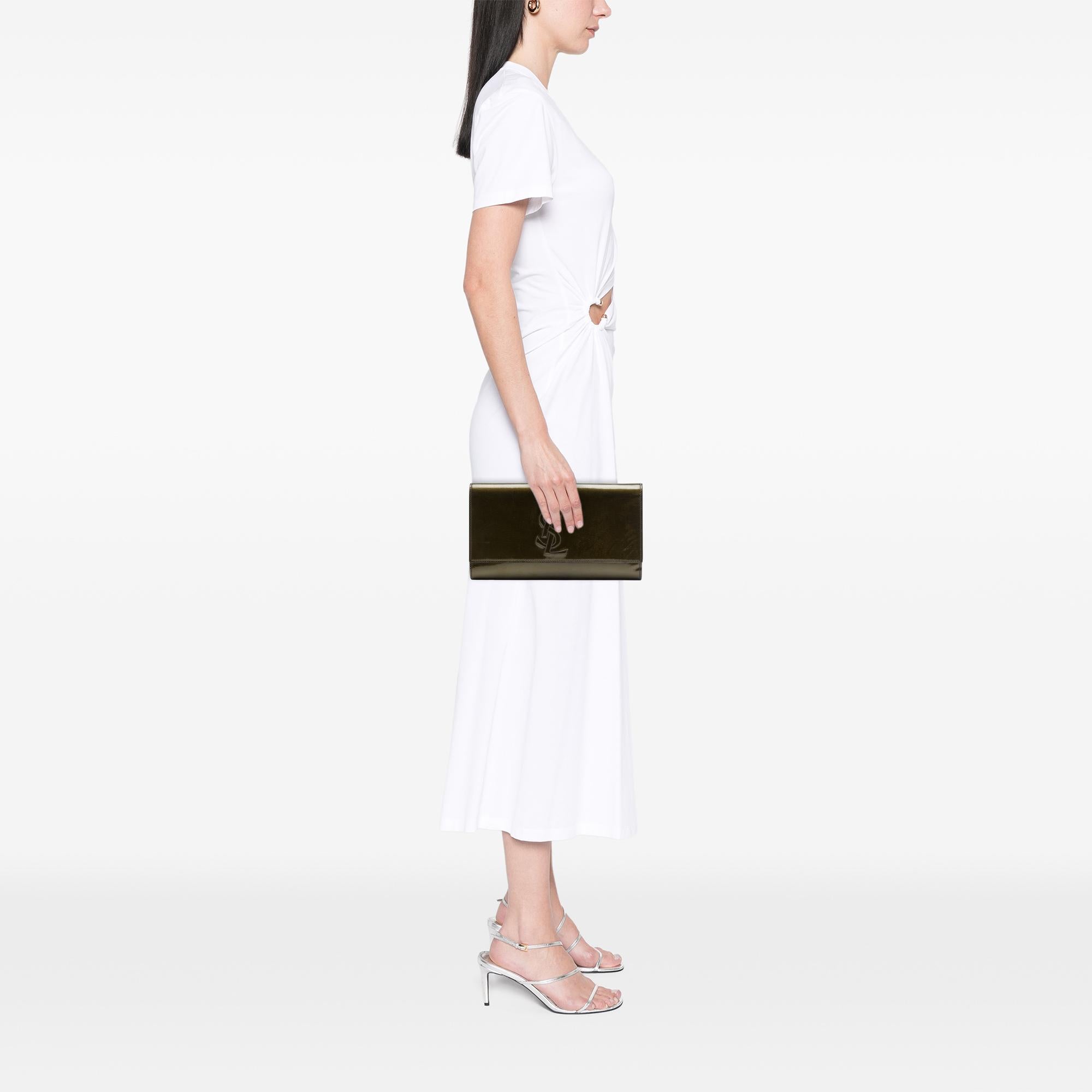 Saint Laurent Large Patent Belle De Jour Clutch