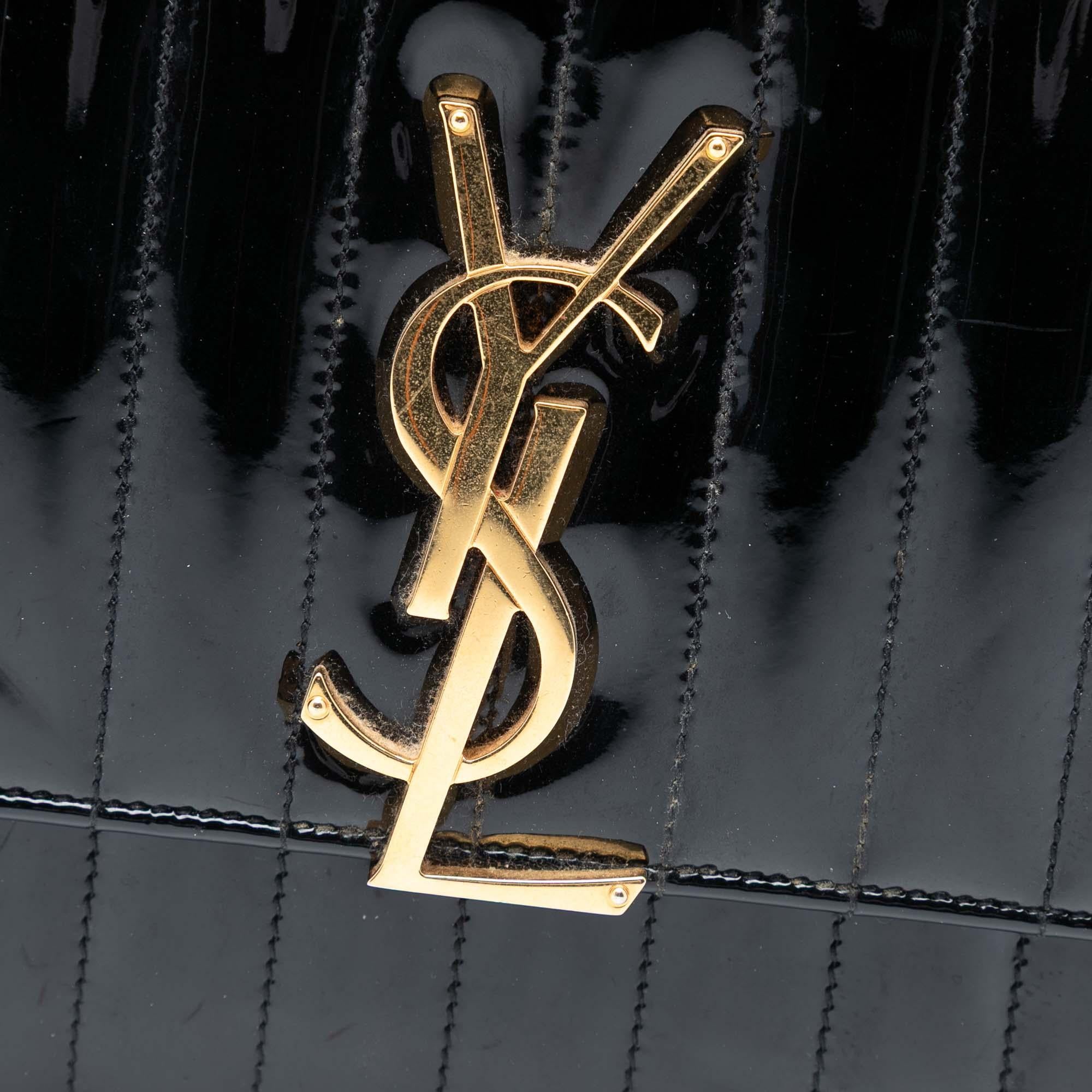 Saint Laurent Large Patent Vicky Crossbody