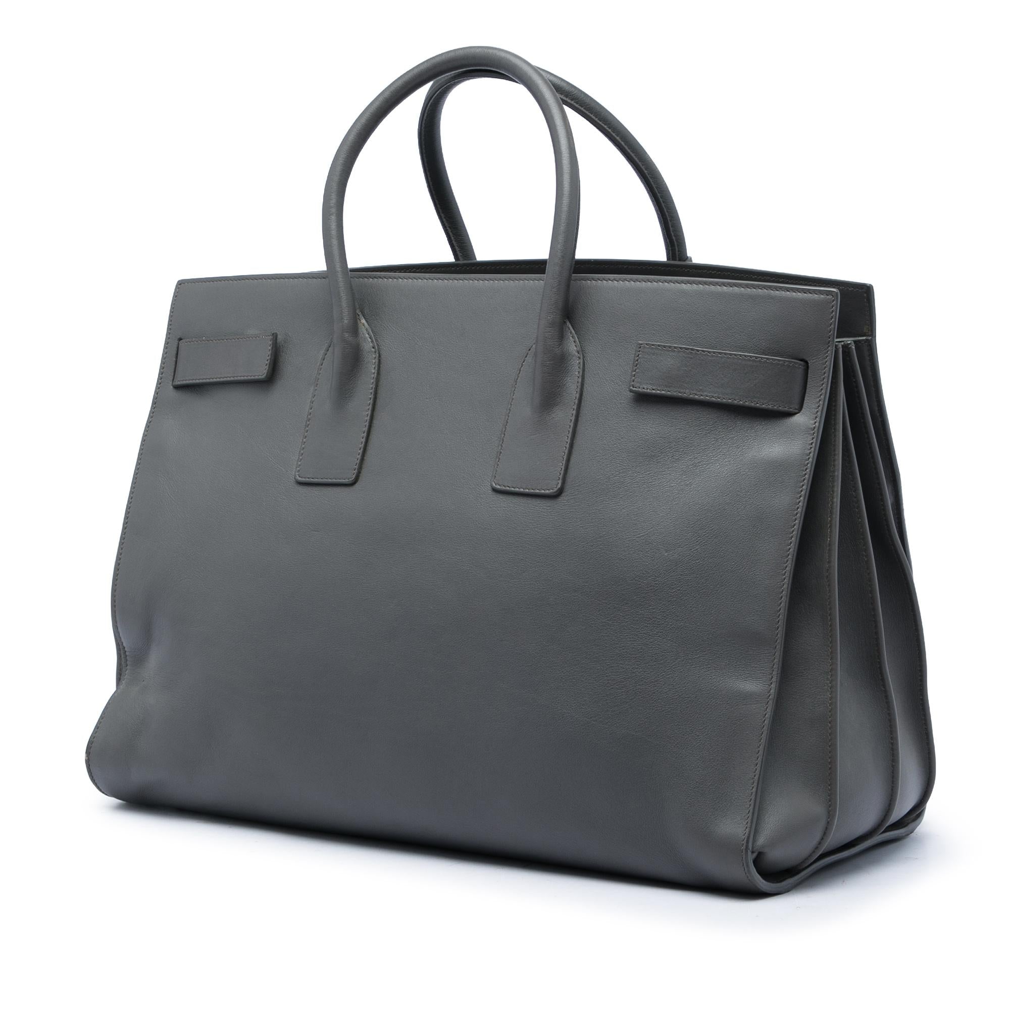 Saint Laurent Large Smooth Calfskin Sac De Jour Tote