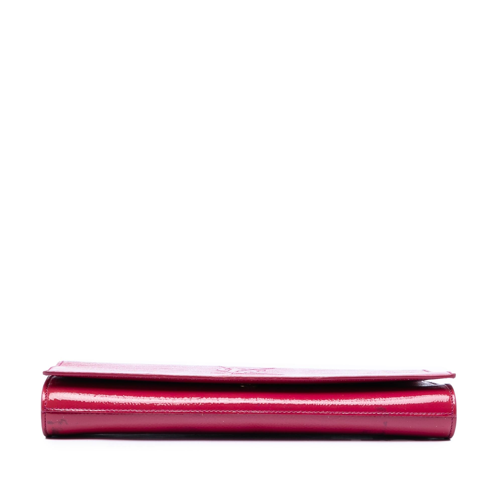 Saint Laurent Large Textured Patent Belle De Jour Clutch