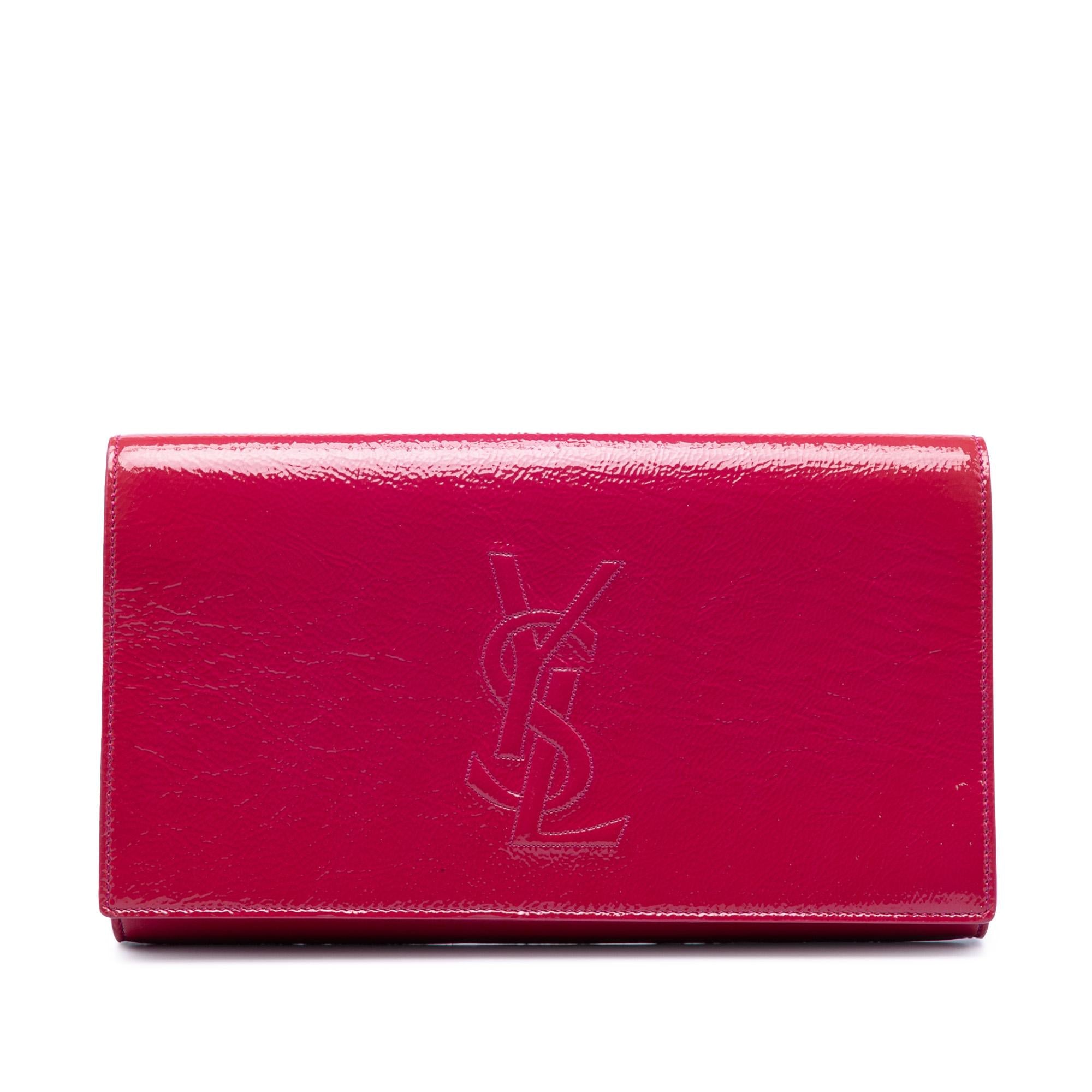 Saint Laurent Large Textured Patent Belle De Jour Clutch