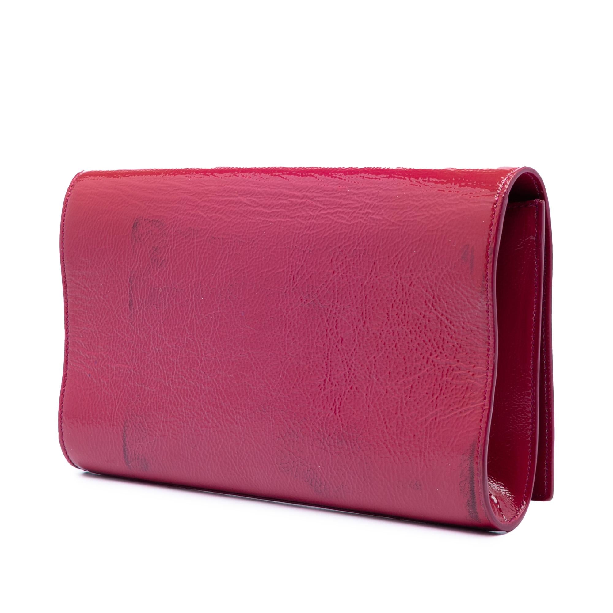 Saint Laurent Large Textured Patent Belle De Jour Clutch