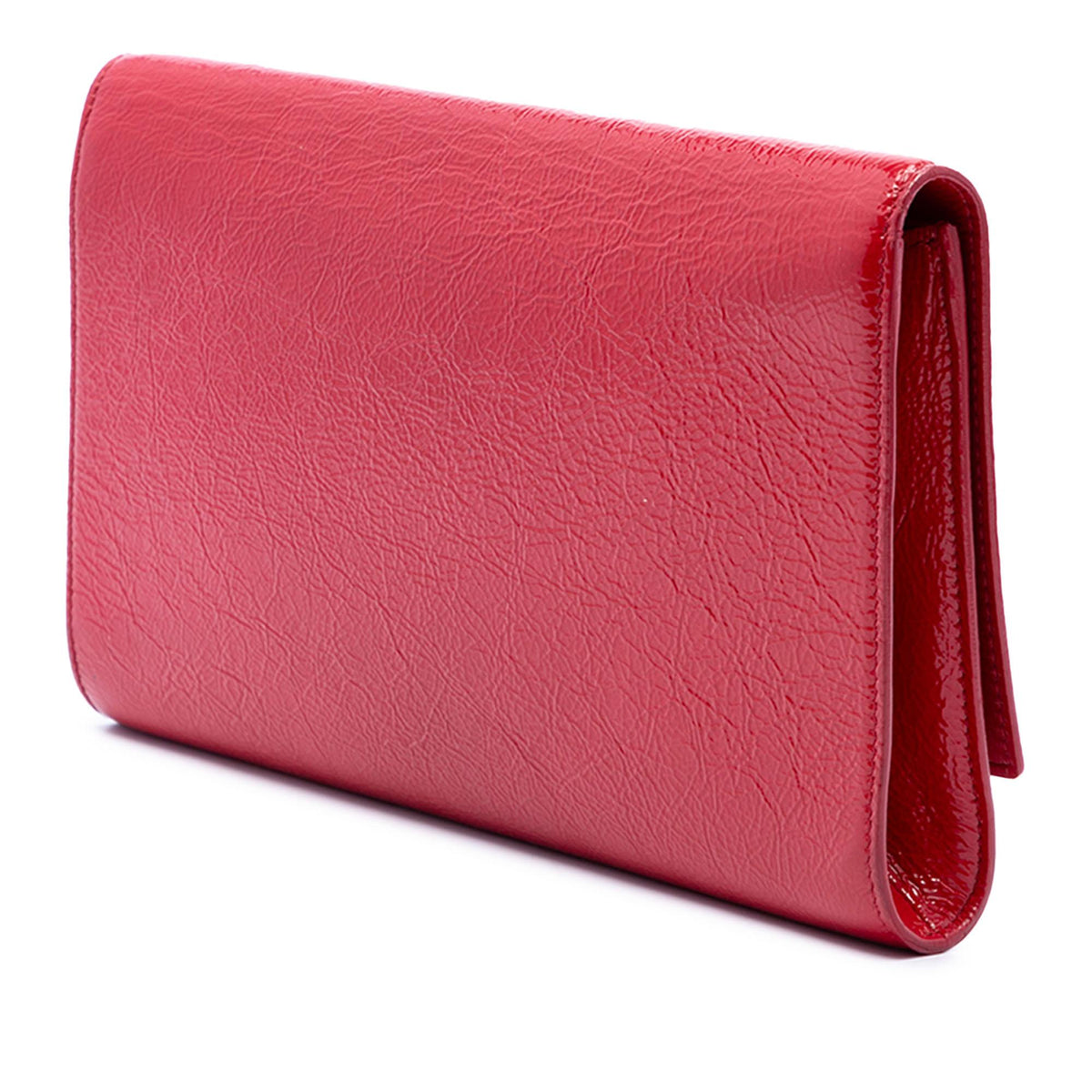Saint Laurent Large Textured Patent Monogram Belle De Jour Clutch