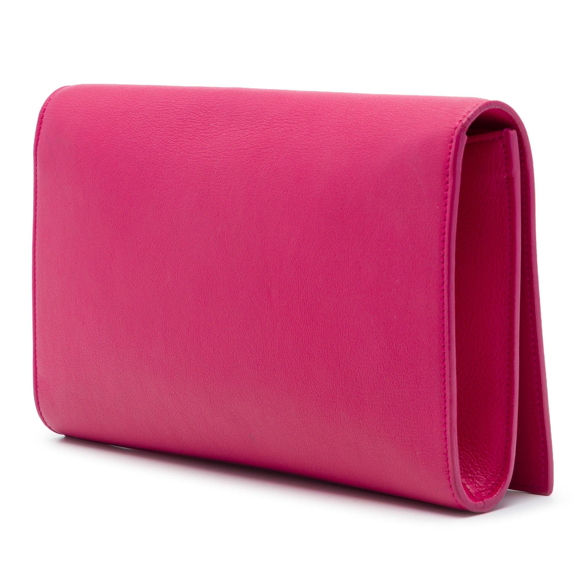 Saint Laurent Leather Belle De Jour Clutch