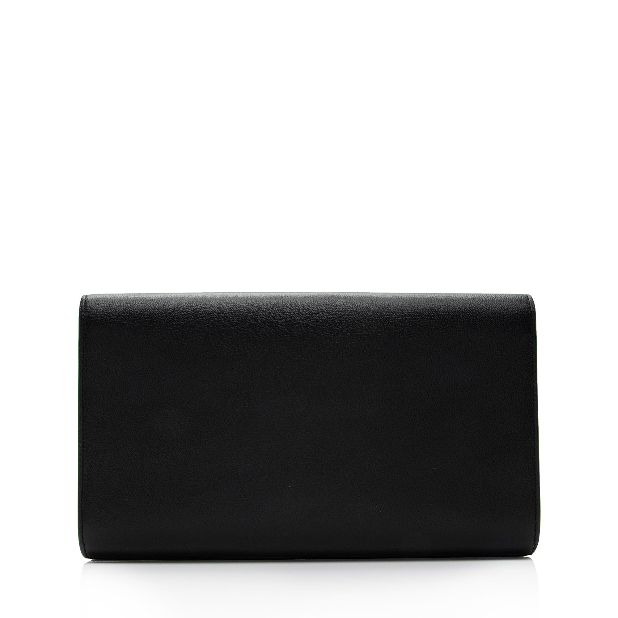 Saint Laurent Leather Belle de Jour Large Clutch (SHF-P2EMKL)