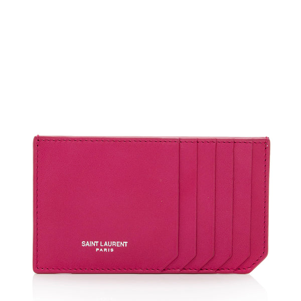 Saint Laurent Leather Card Case (SHF-GLsxeN)