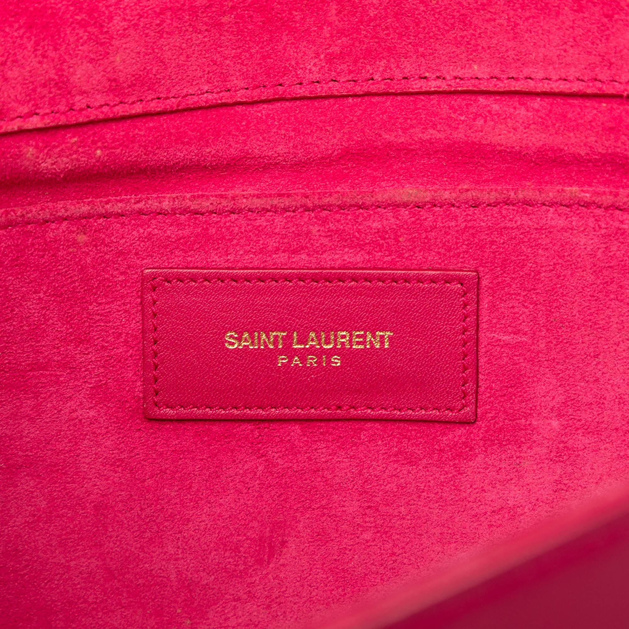 Saint Laurent Leather Chyc Ligne Clutch