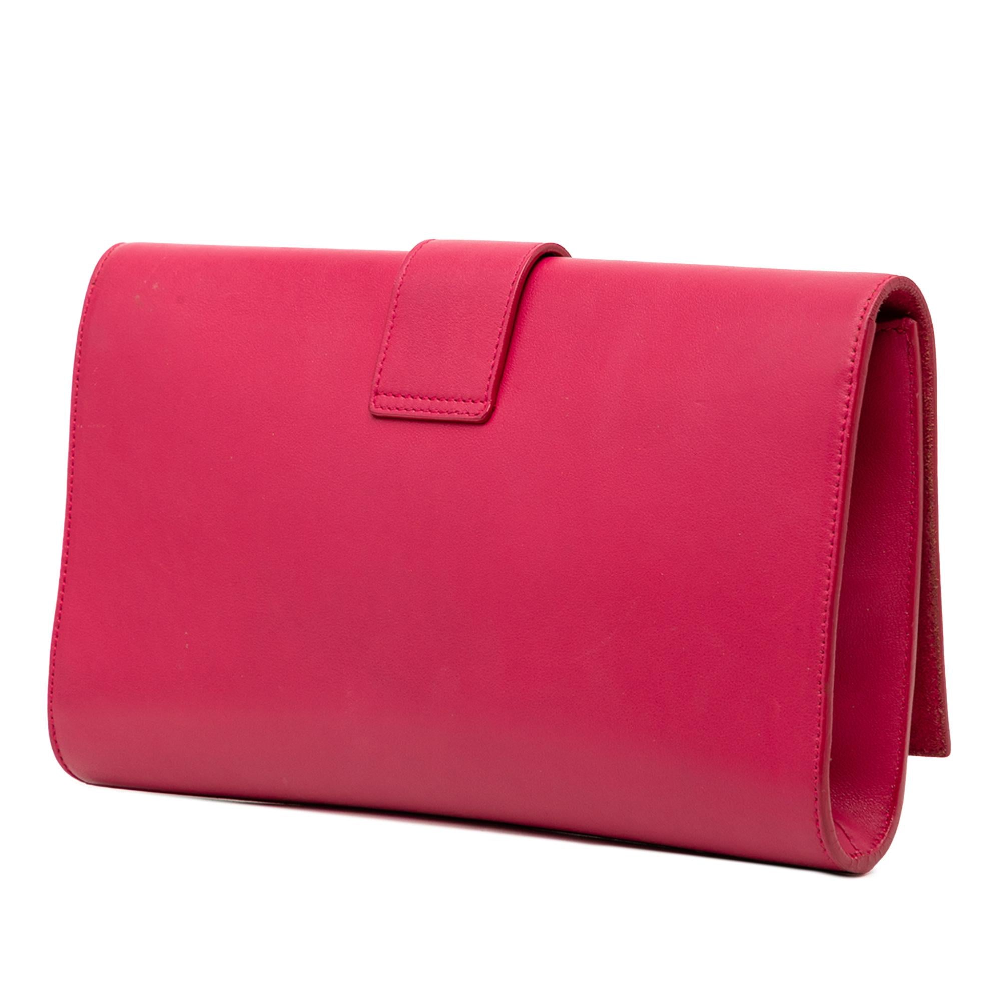 Saint Laurent Leather Chyc Ligne Clutch