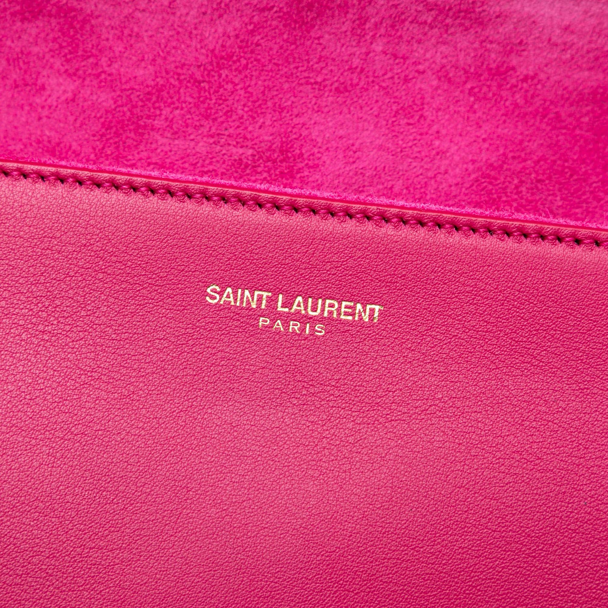Saint Laurent Leather Chyc Ligne Clutch