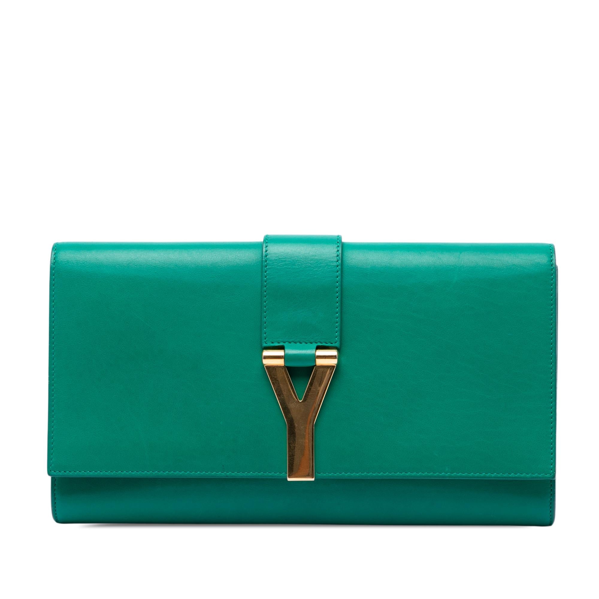 Saint Laurent Leather Chyc Ligne Clutch