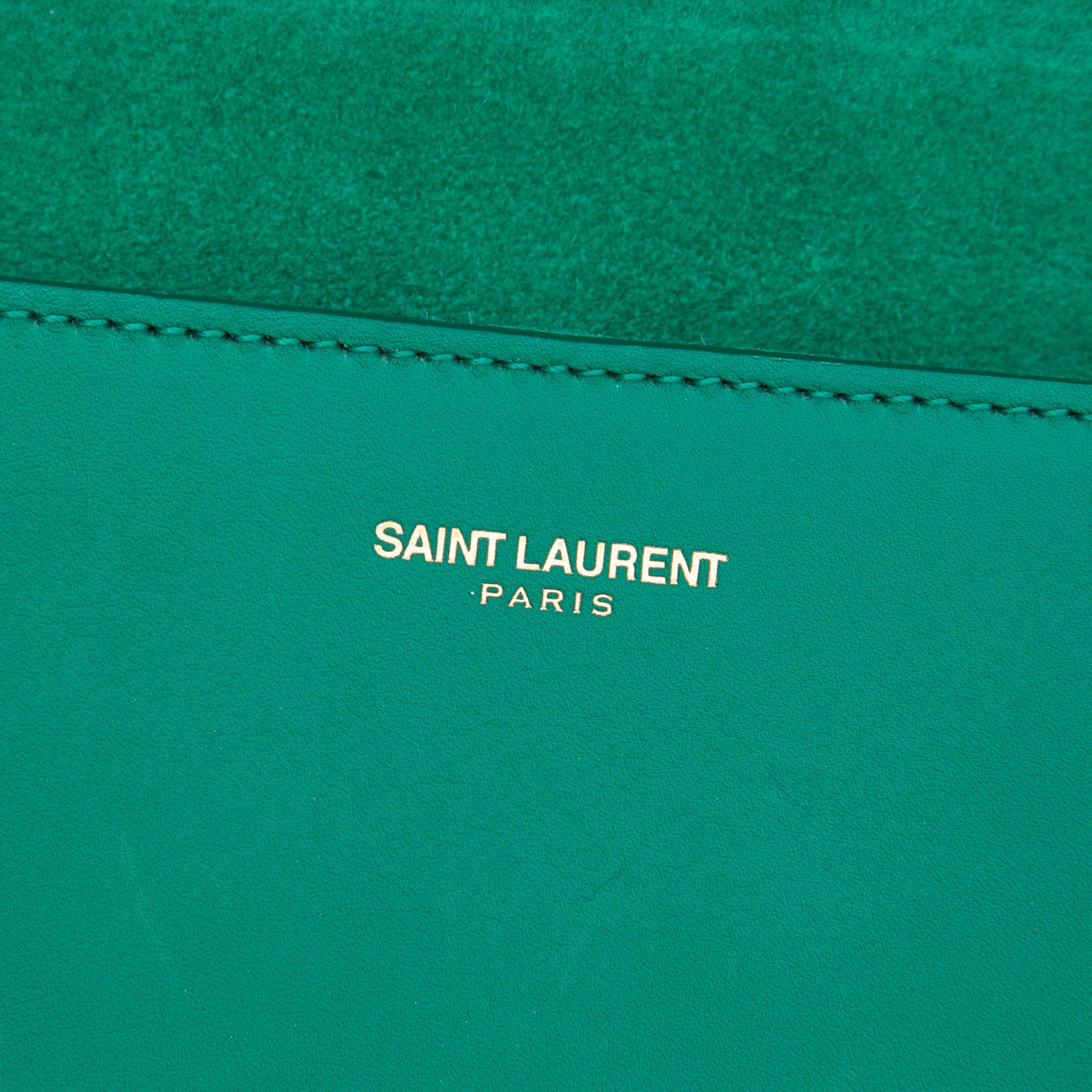 Saint Laurent Leather Chyc Ligne Clutch