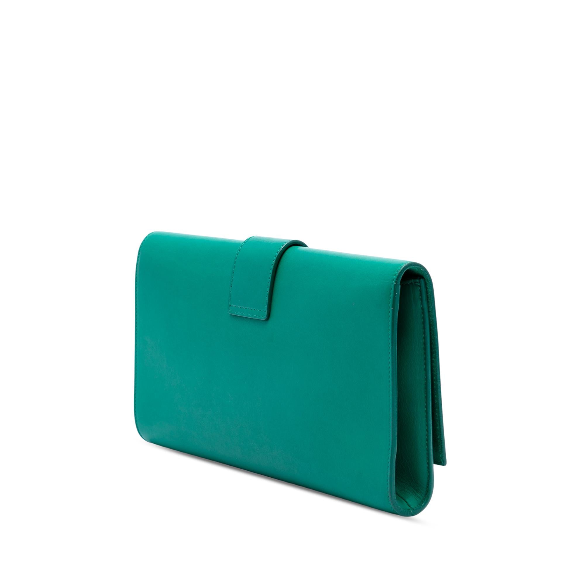 Saint Laurent Leather Chyc Ligne Clutch