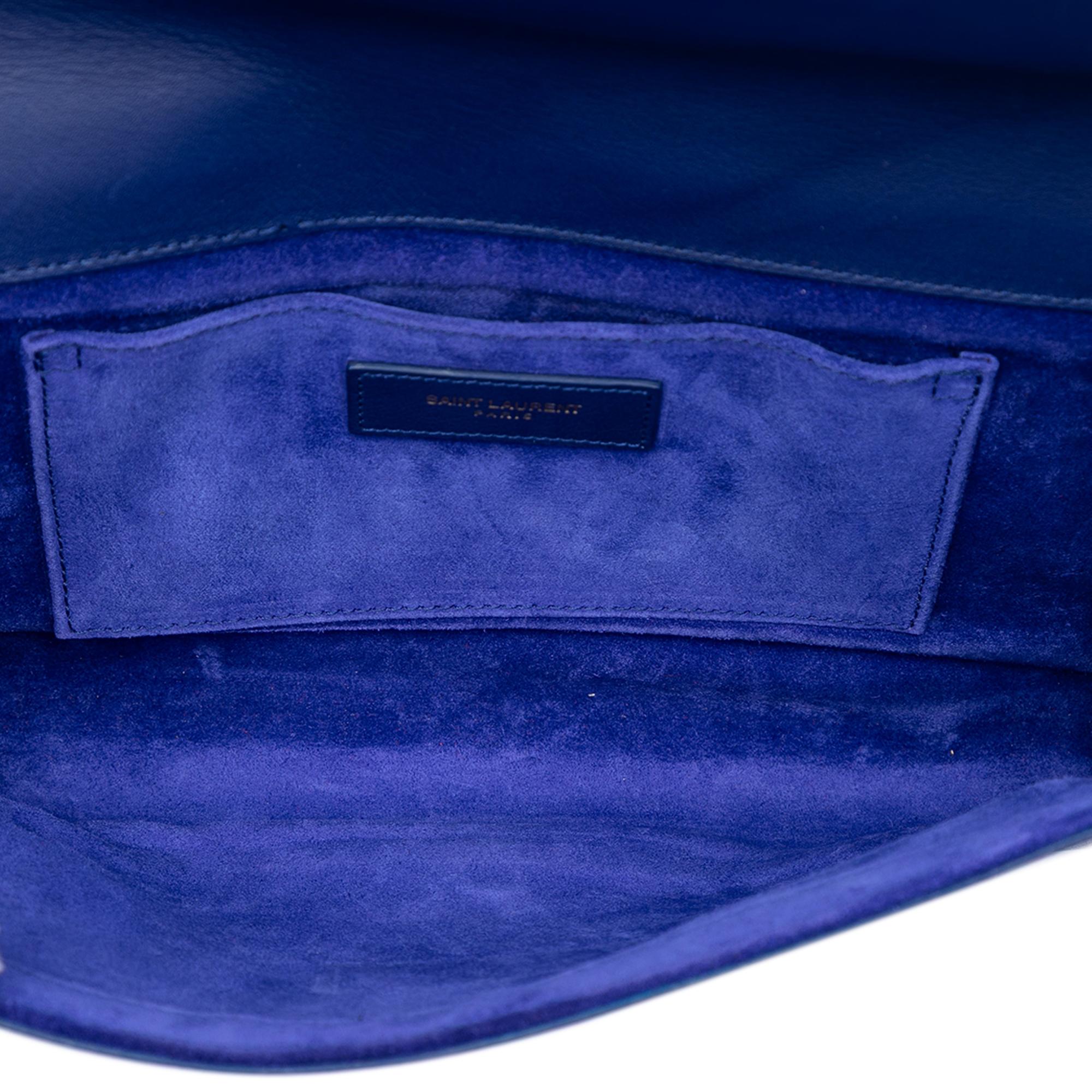 Saint Laurent Leather Chyc Ligne Clutch