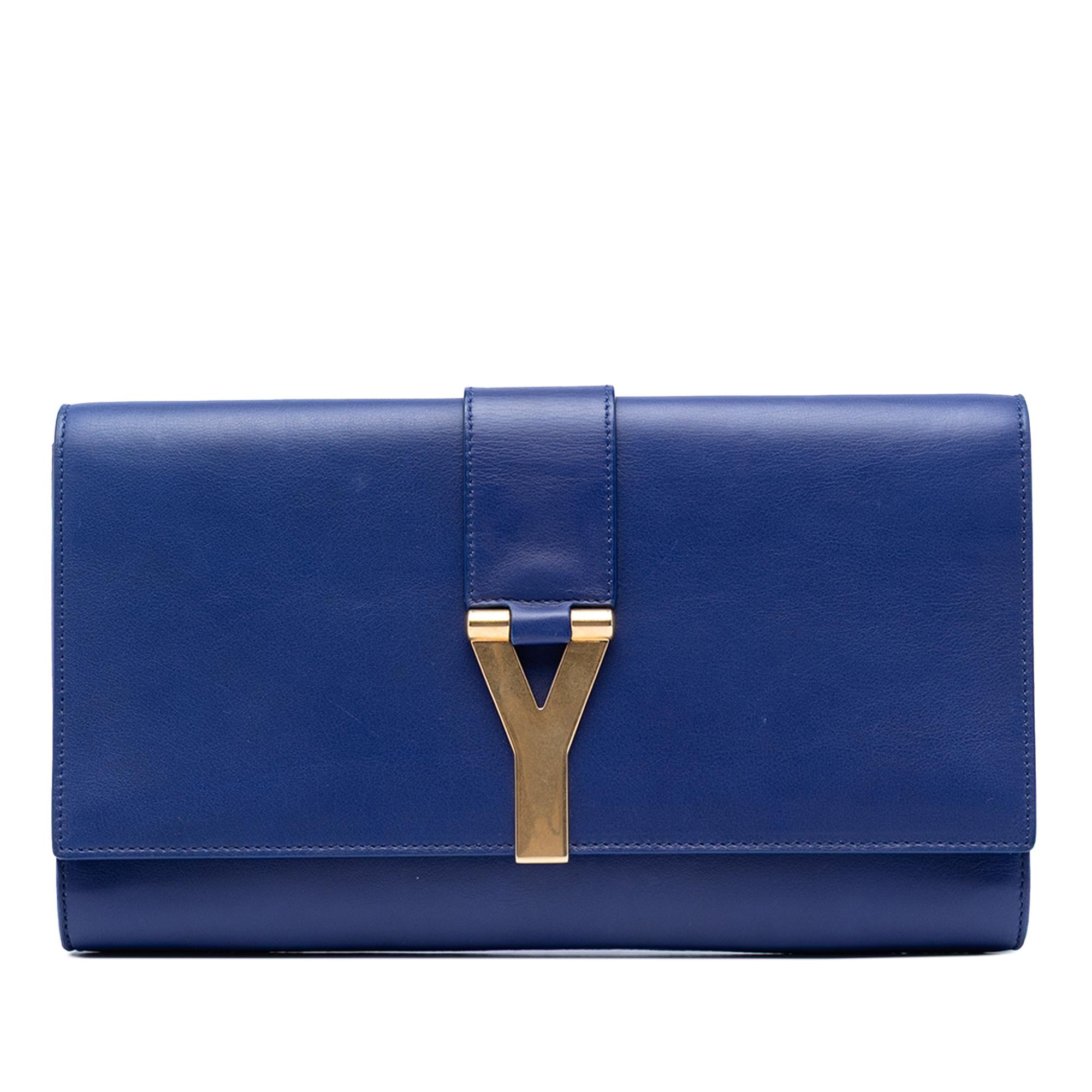 Saint Laurent Leather Chyc Ligne Clutch
