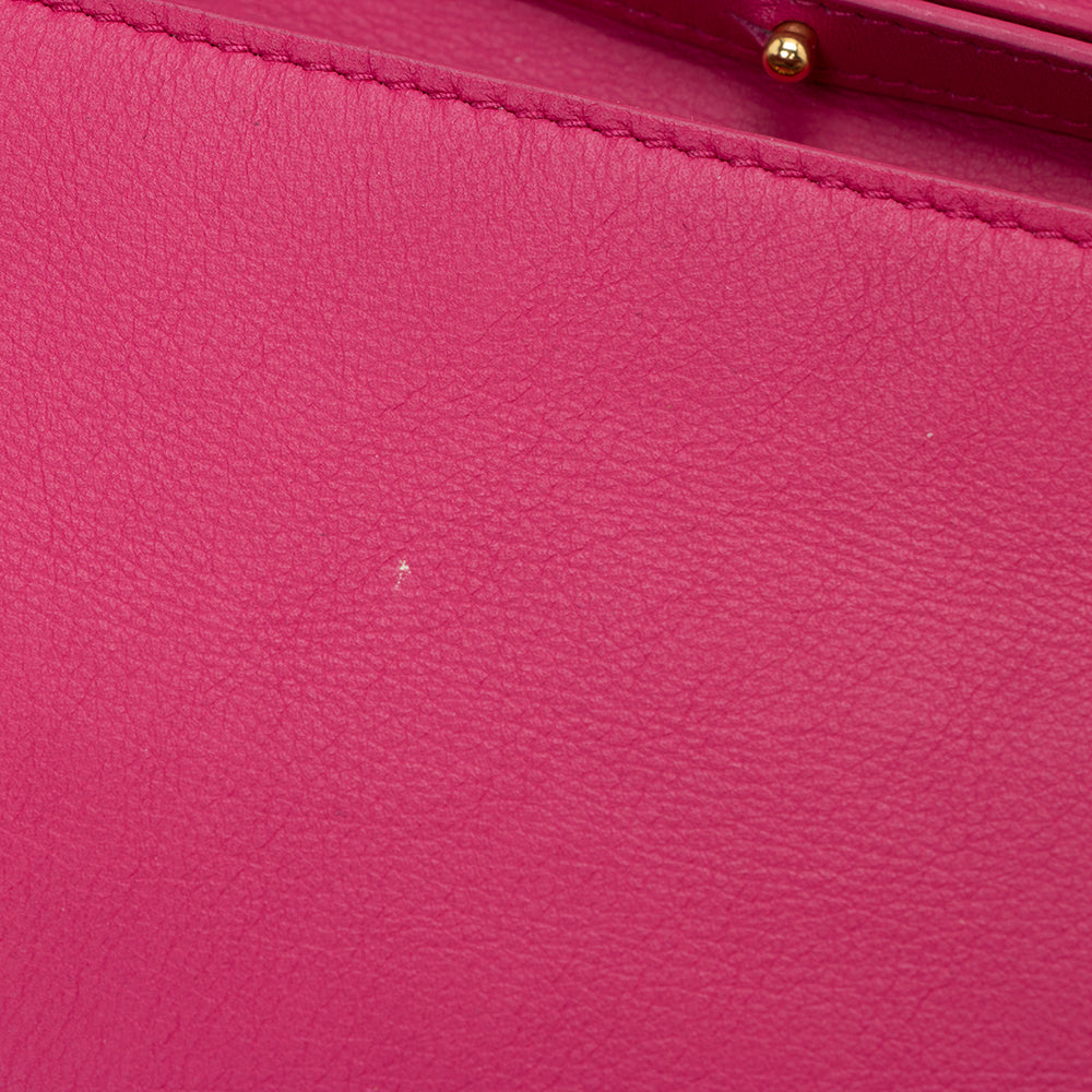 Saint Laurent Leather Chyc Wallet on Chain Bag (SHF-14214)