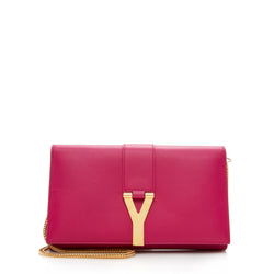 Saint Laurent Leather Chyc Wallet on Chain Bag (SHF-14214)