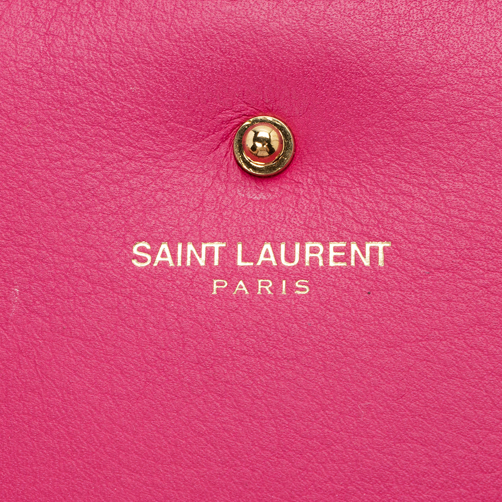 Saint Laurent Leather Chyc Wallet on Chain Bag (SHF-14214)