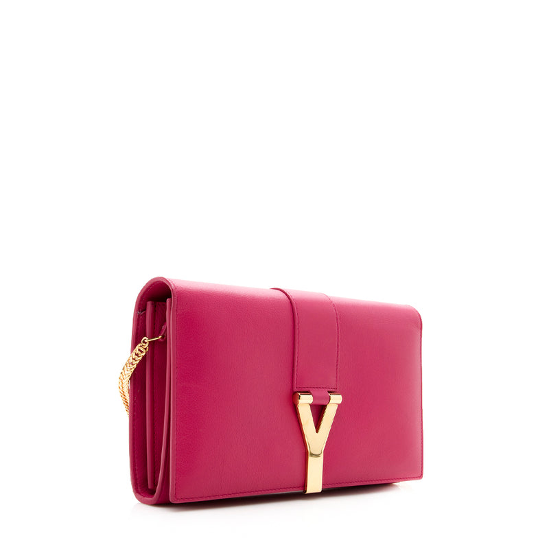 Saint Laurent Leather Chyc Wallet on Chain Bag (SHF-14214)