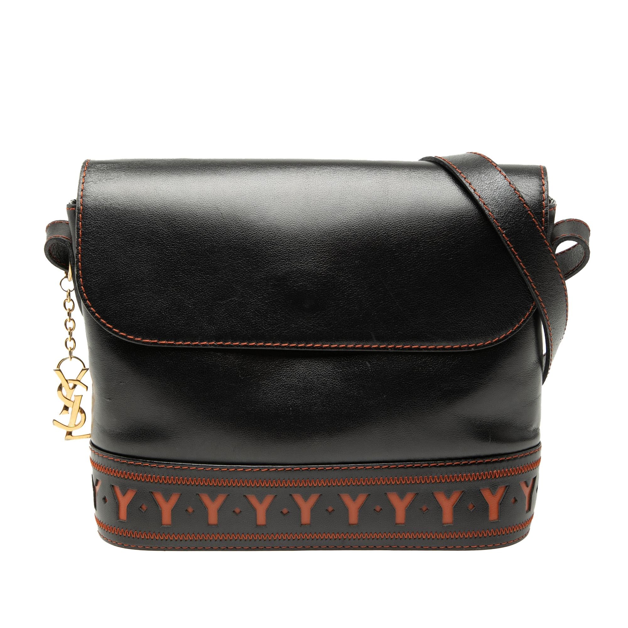 Saint Laurent Leather Cutout Crossbody