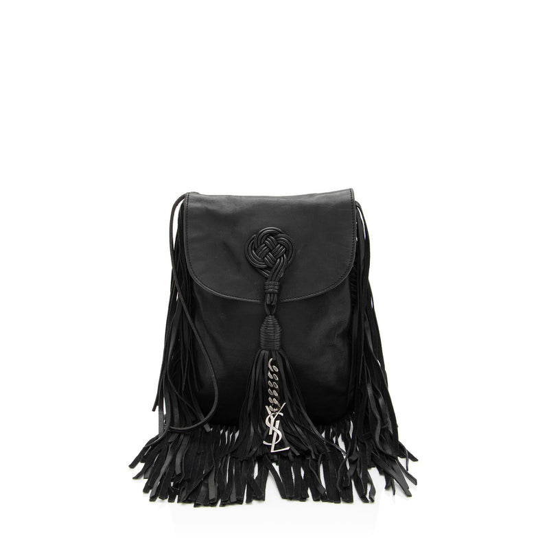 Yves Saint Laurent Anita Knotted Fringe Crossbody Bag