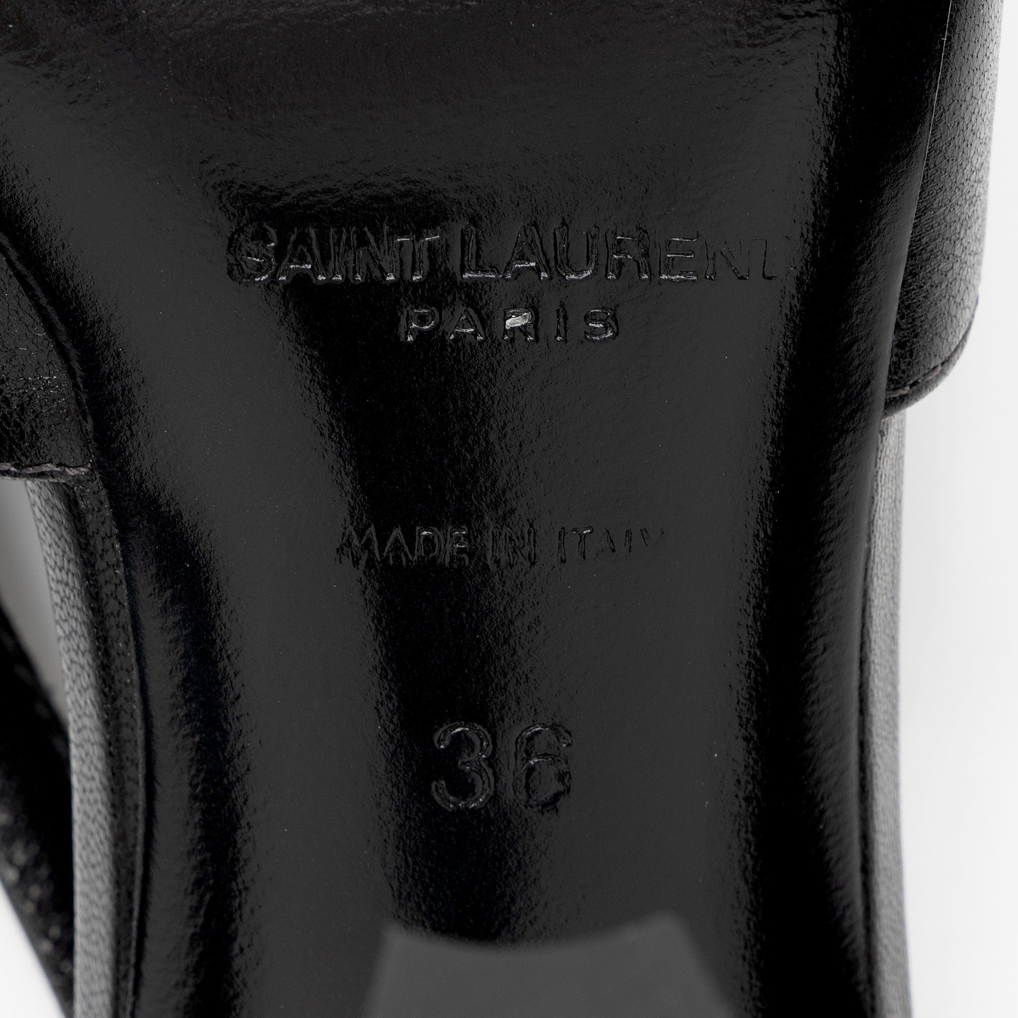 Saint Laurent Leather Jeanne Slingback Pumps - Size 6 / 36