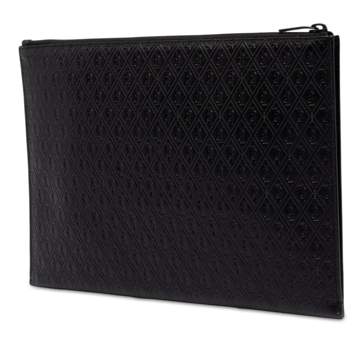 Saint Laurent Leather Monogram Allover Tablet Case