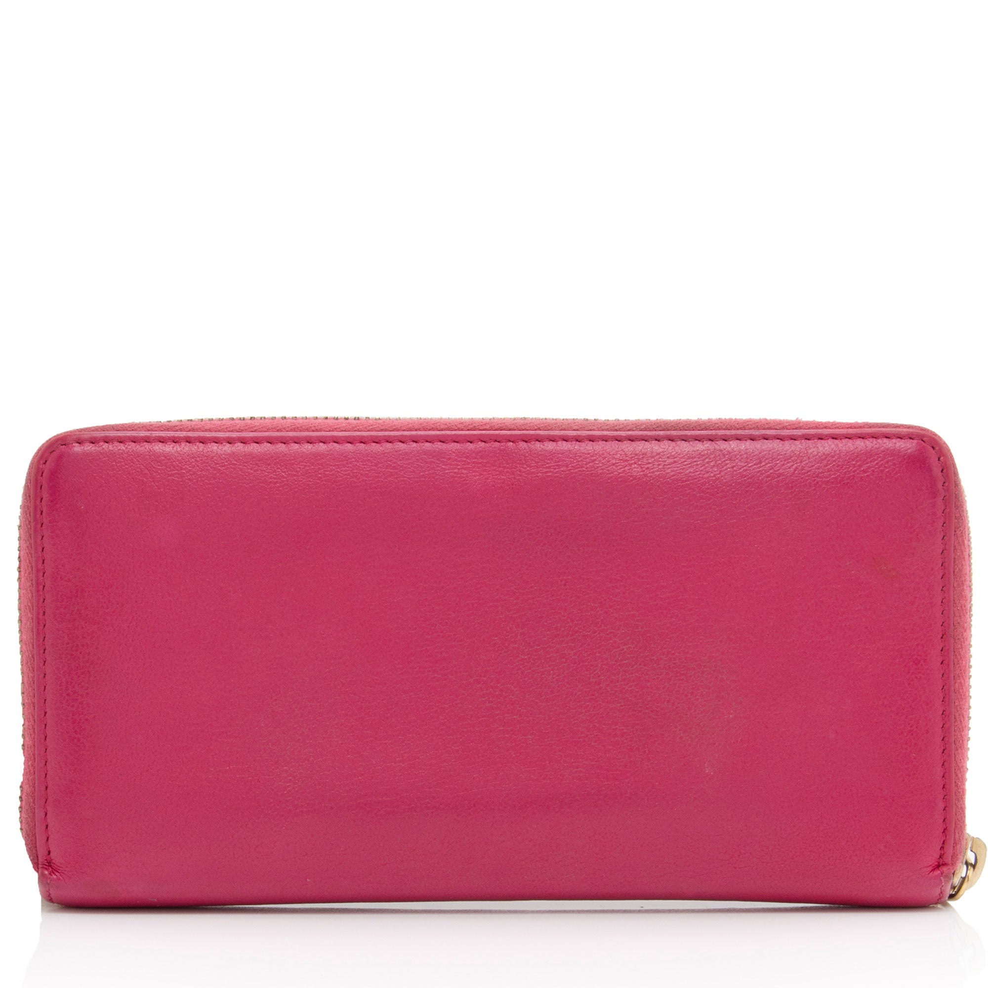 Saint Laurent Leather Monogram Belle du Jour Zip Around Wallet (SHF-agqKCo)